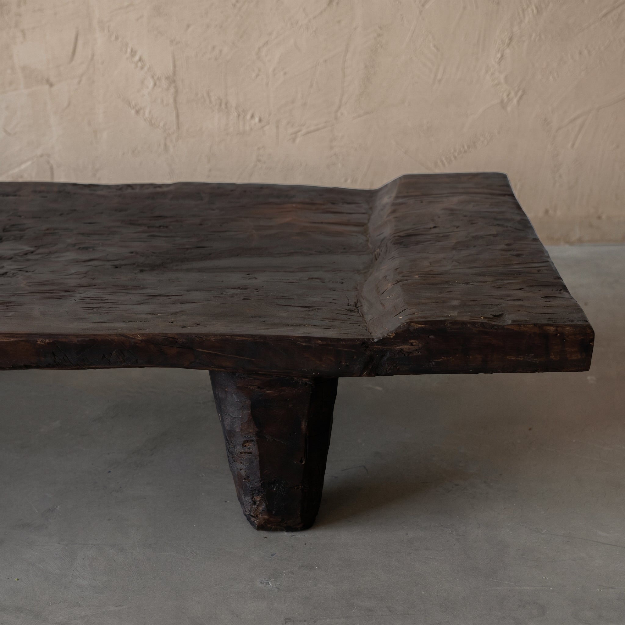 Mzizi Real Antique Japanese Style Coffee Table - DARK WALNUT