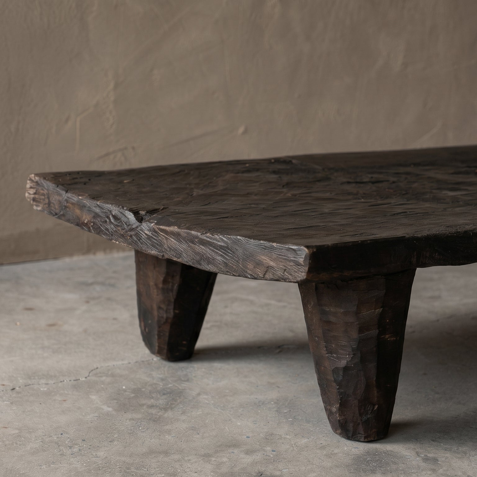 Mzizi Real Antique Japanese Style Coffee Table - DARK WALNUT
