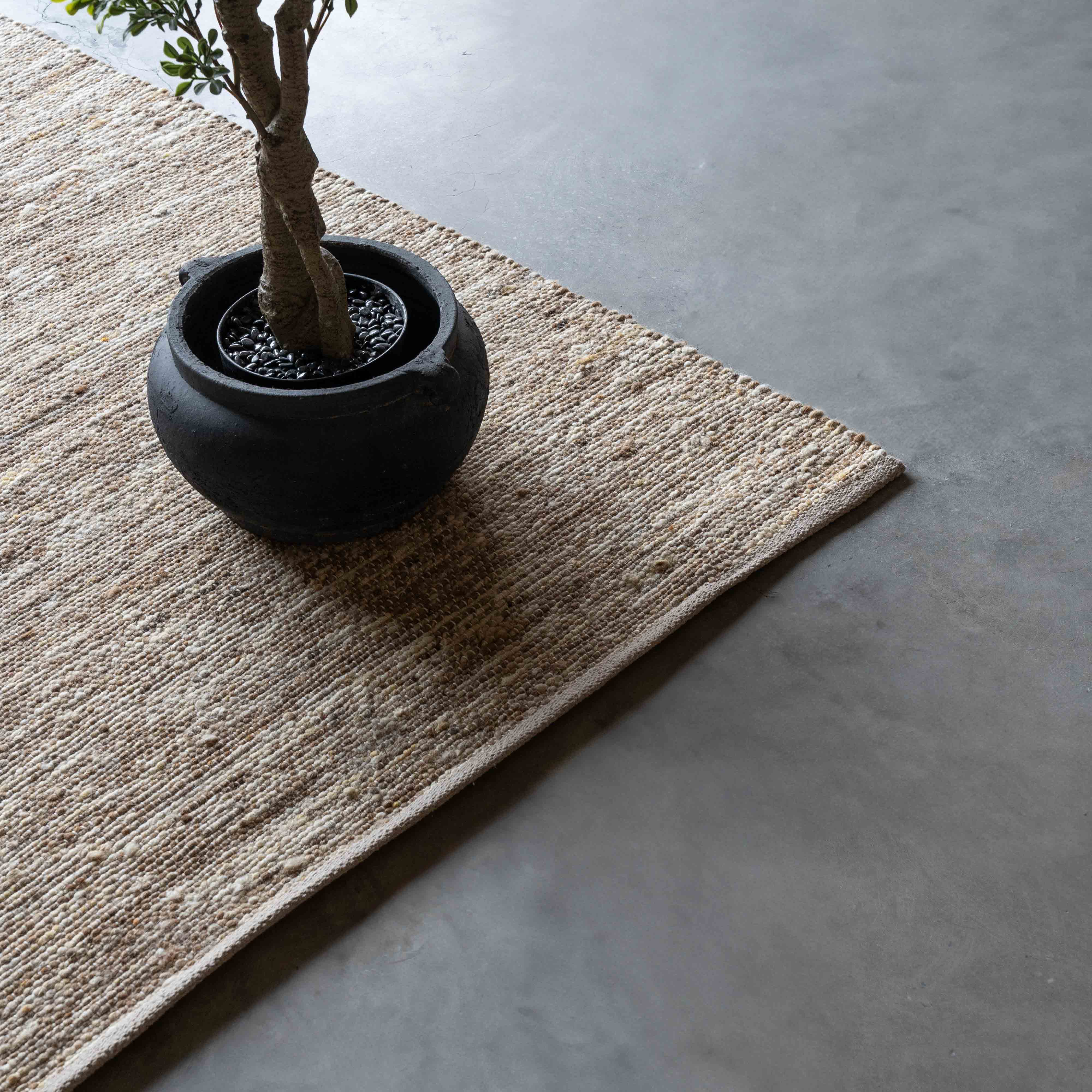 Nycil W Handcrafted Ivory Brown Wool Rug - Rugs - WS Living Furniture  Furniture Store in Dubai
