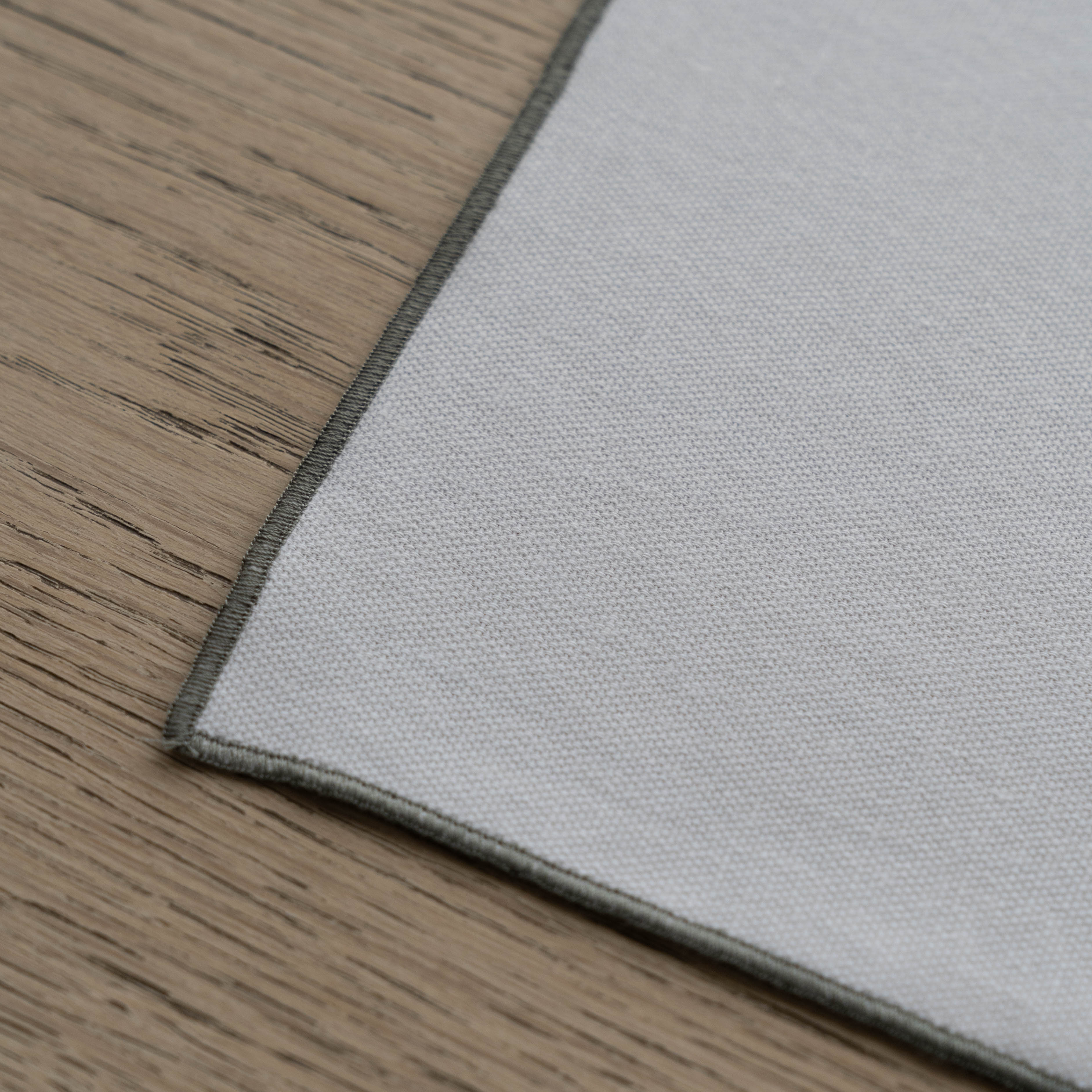 WS - Linen Set Of 2 Table Napkin - White/Green