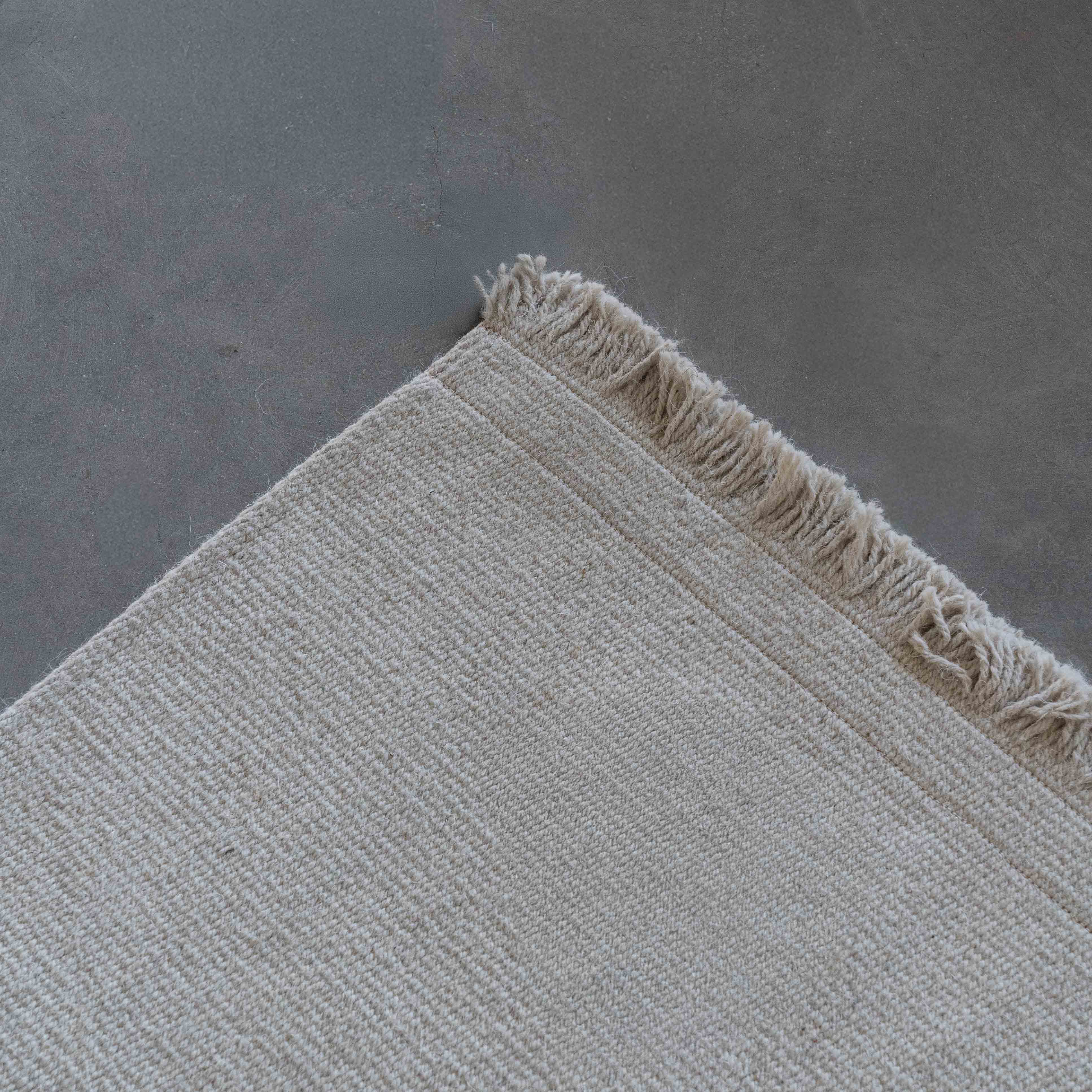 Nawaf Handmade Beige Wool Rug - Rugs - WS Living - UAE Home Furniture Stores in Dubai