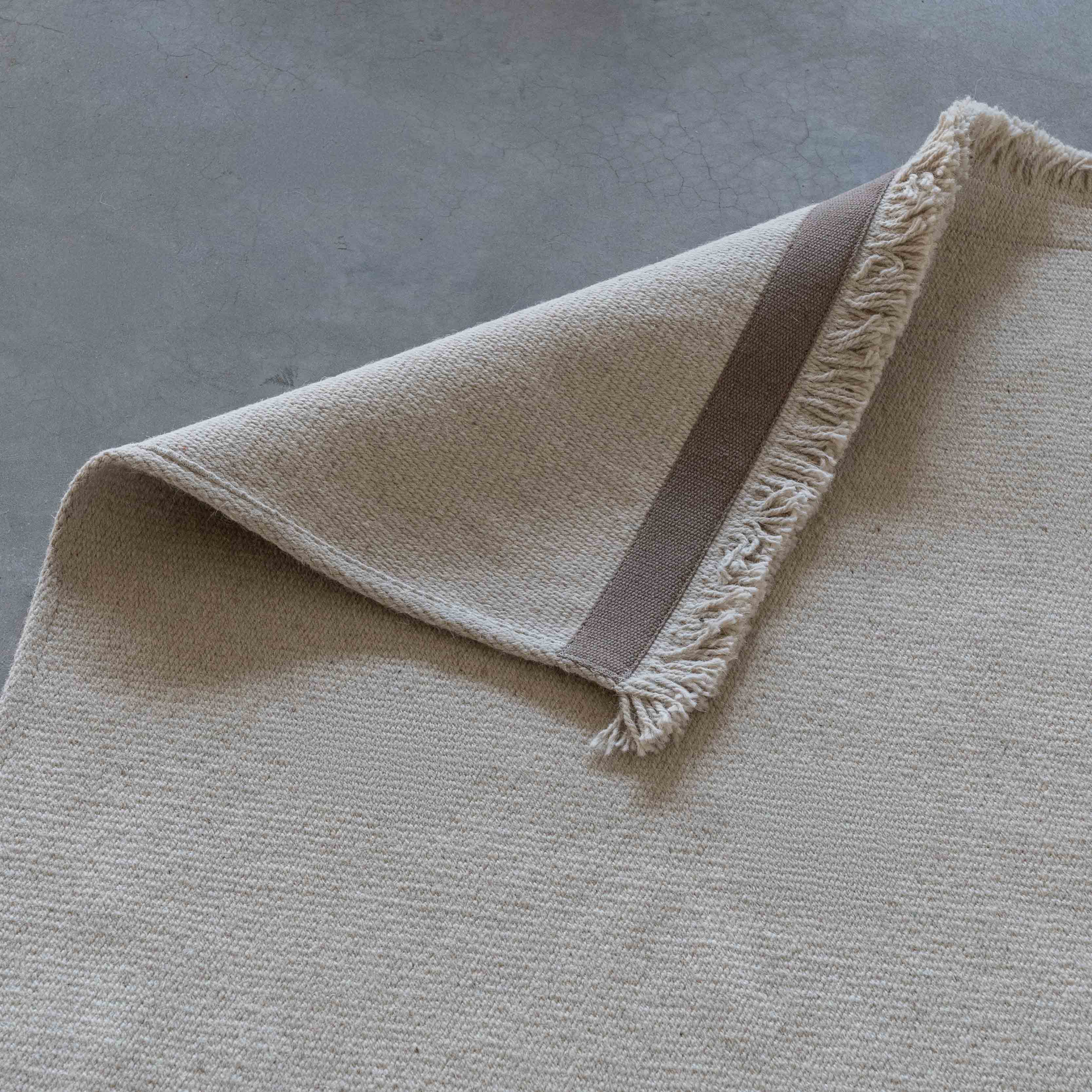Nawaf Handmade Beige Wool Rug - Rugs - WS Living - UAE Home Furniture Stores in Dubai