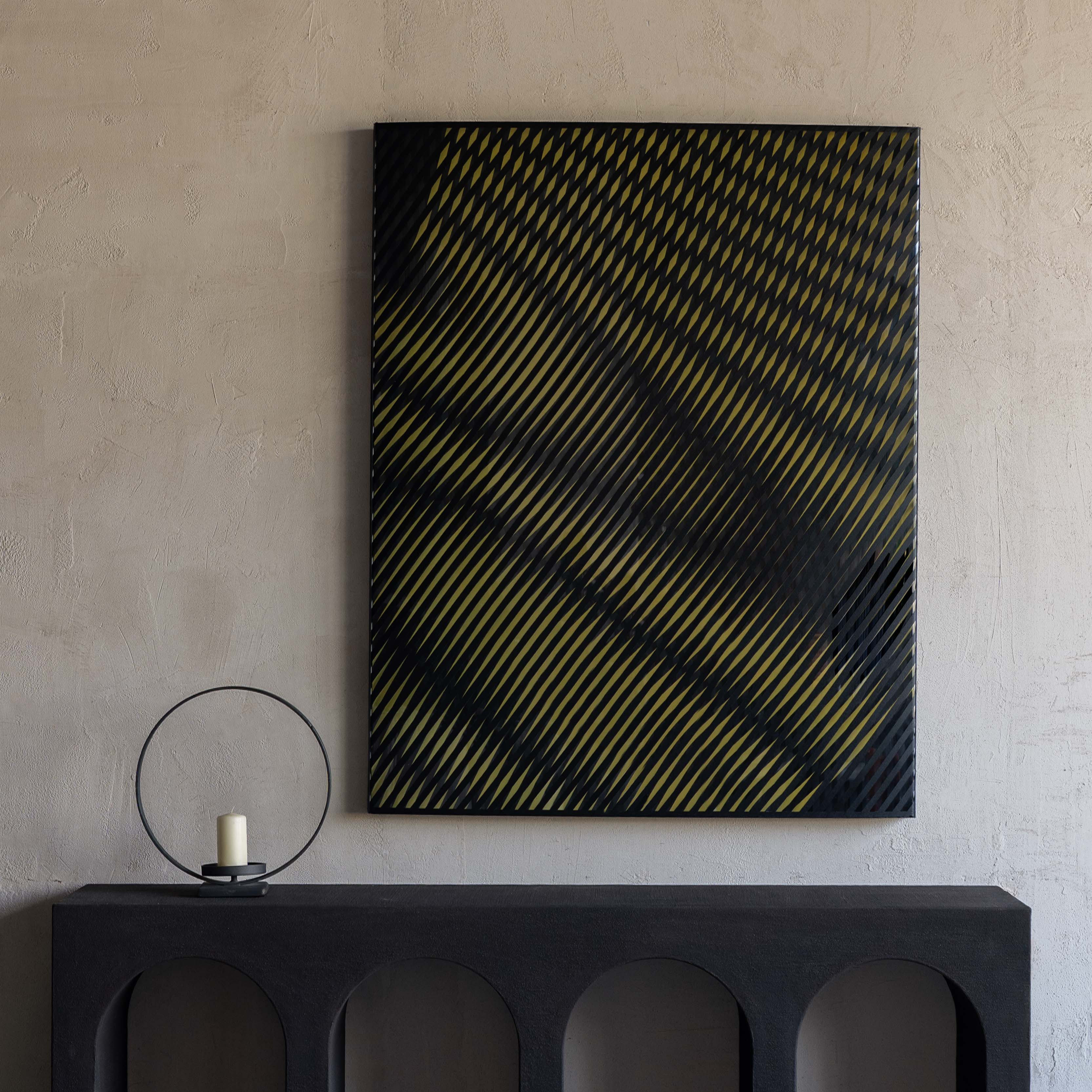 Neon Acrylic Motion Modern Wall Art Painting