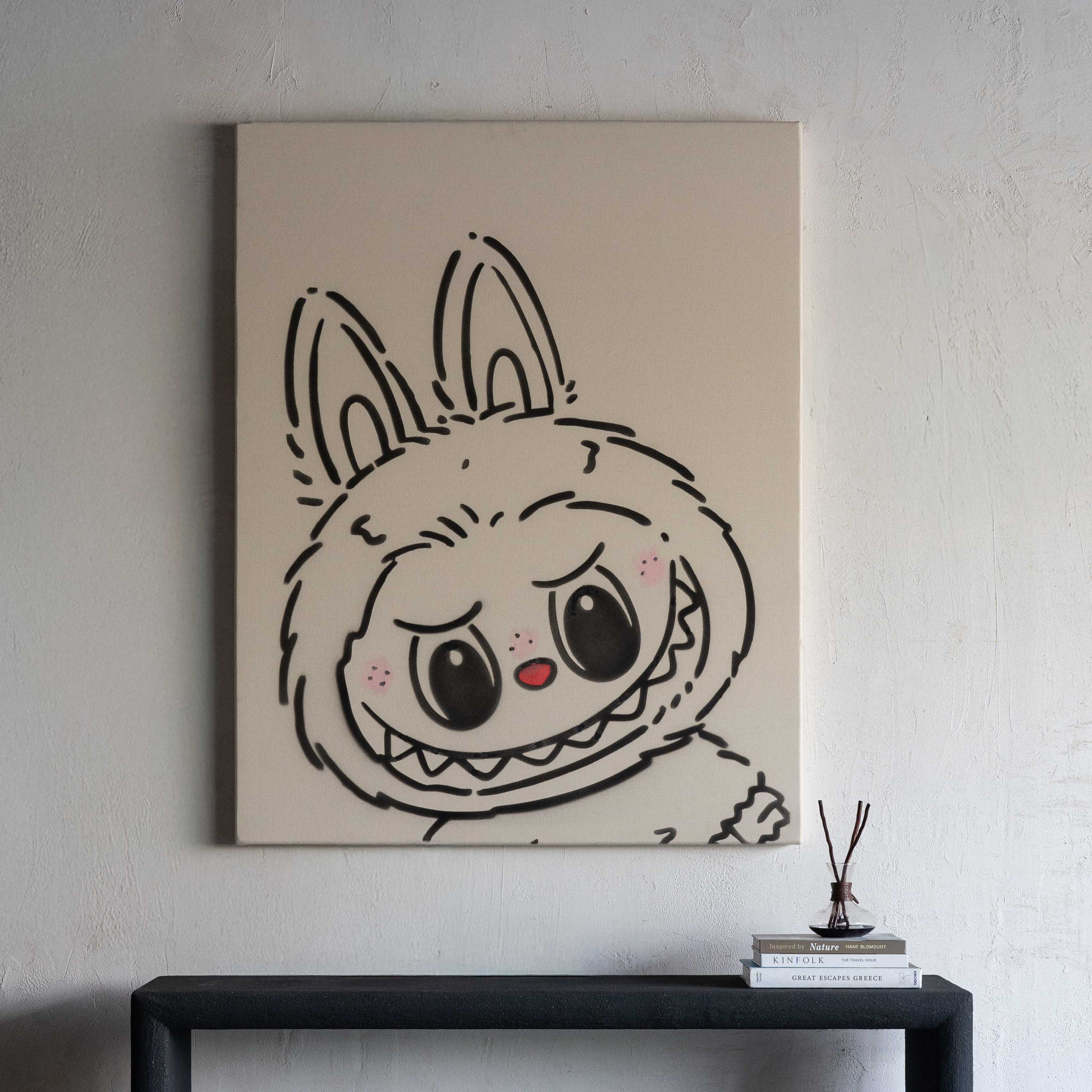 WS - Labubu Handmade Wall Art Painting