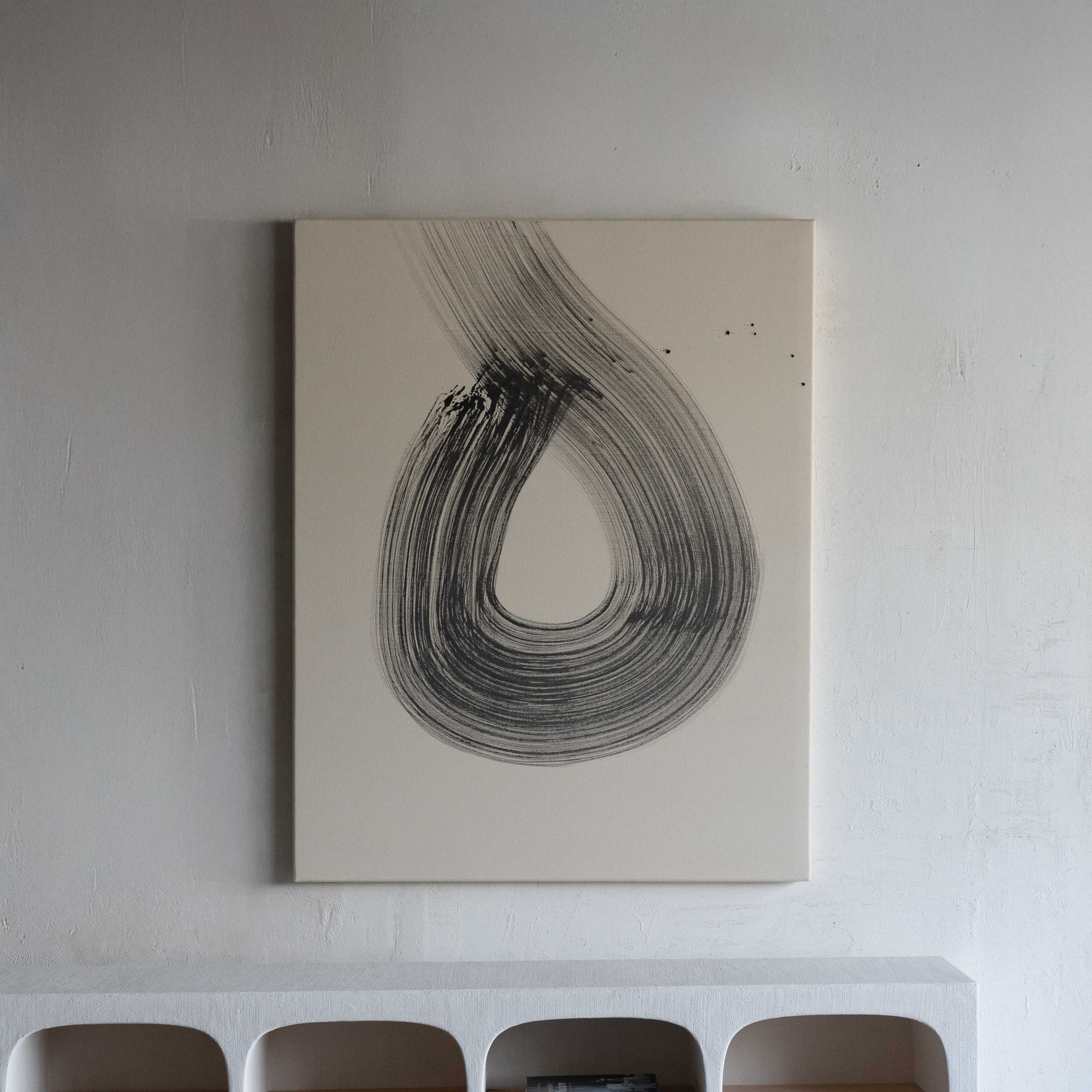 Lyra Black Handmade Wall Art Painting