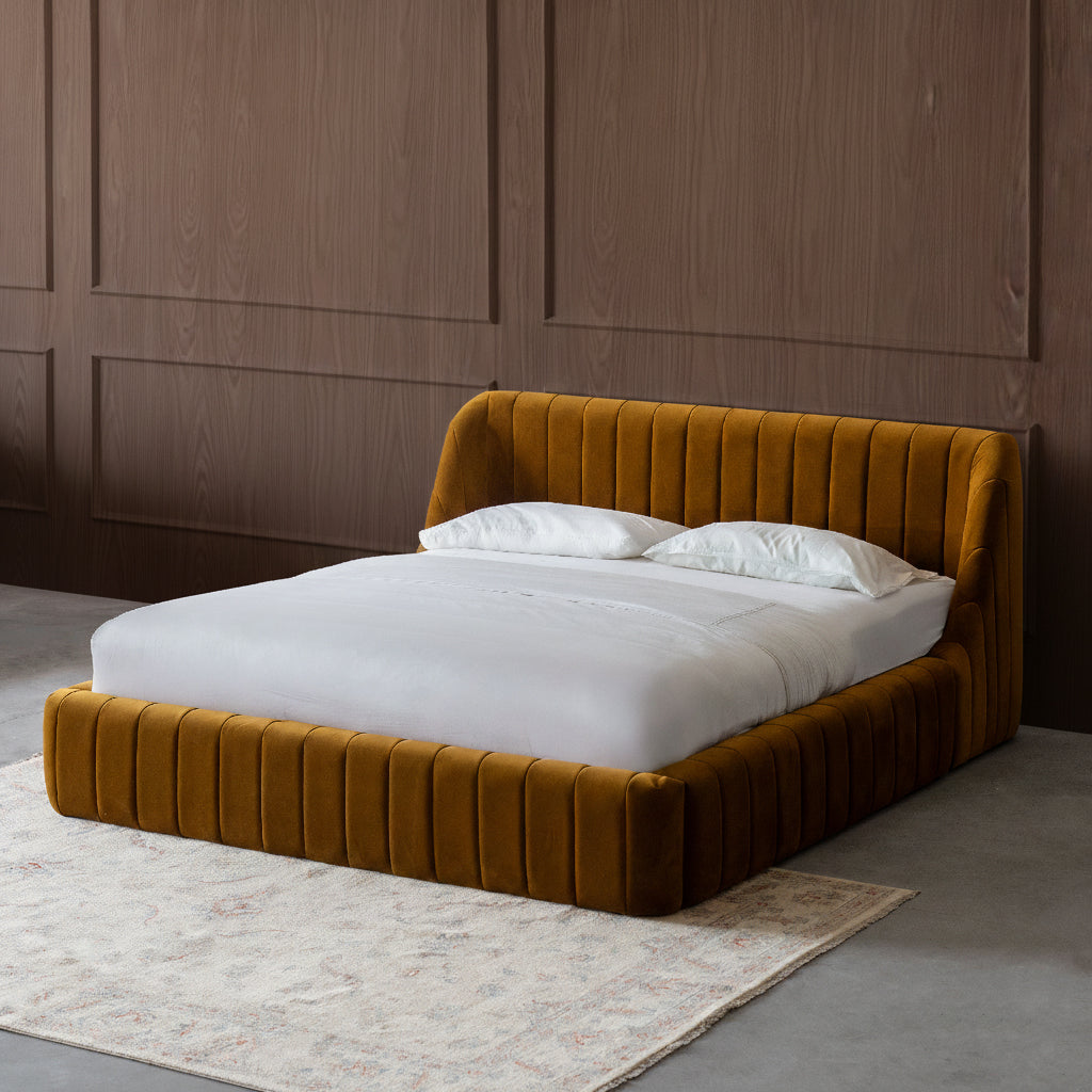 سرير ثاليا براون العصري والفاخر بحجم كينج 180×200 سم