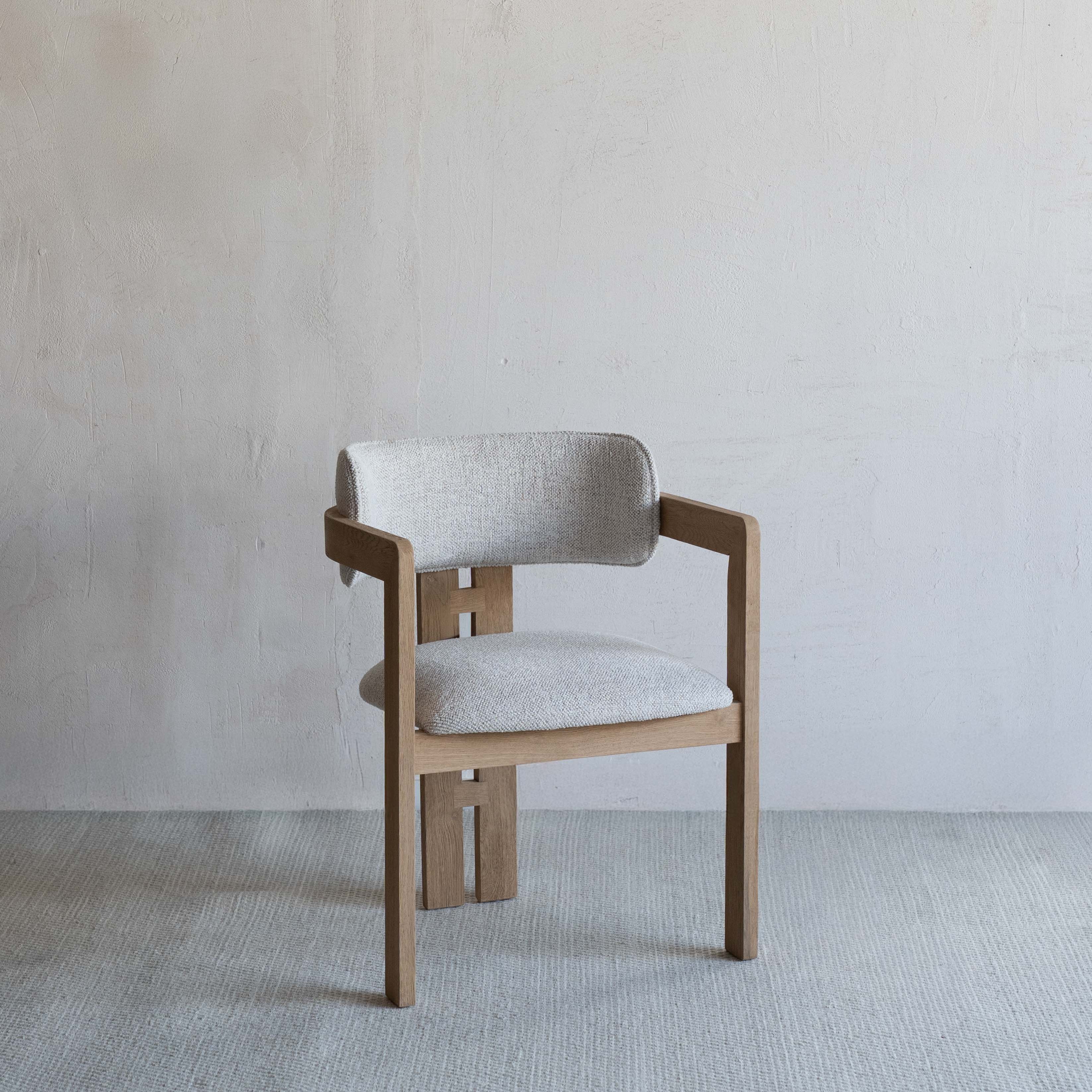 Caden Modern Solid Wood Dining Chair - GREY-WHITE