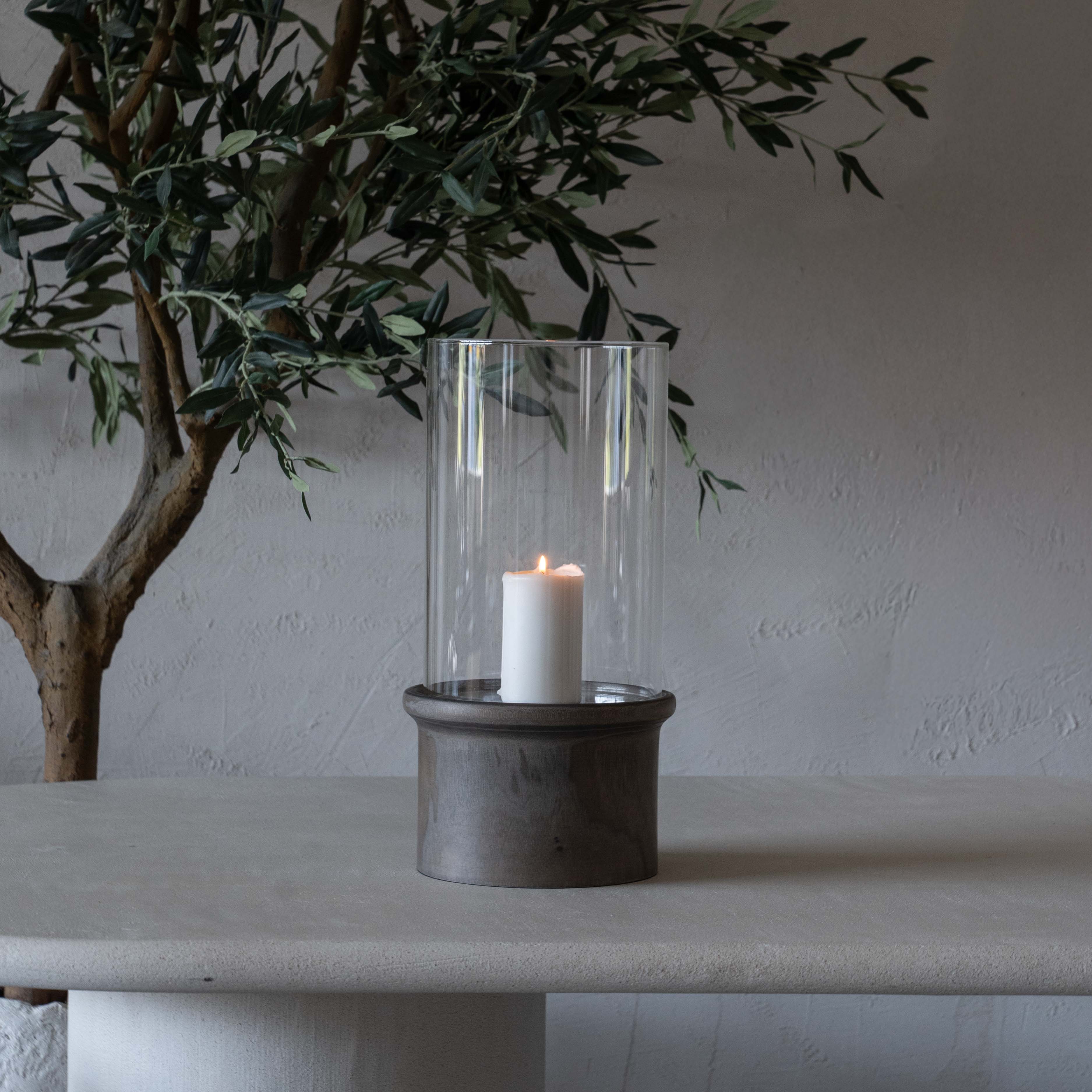 Nest Wood Candle Holder | Lantern with Glass - Candle Holders - WS Living Furniture Furniture Store in Dubai