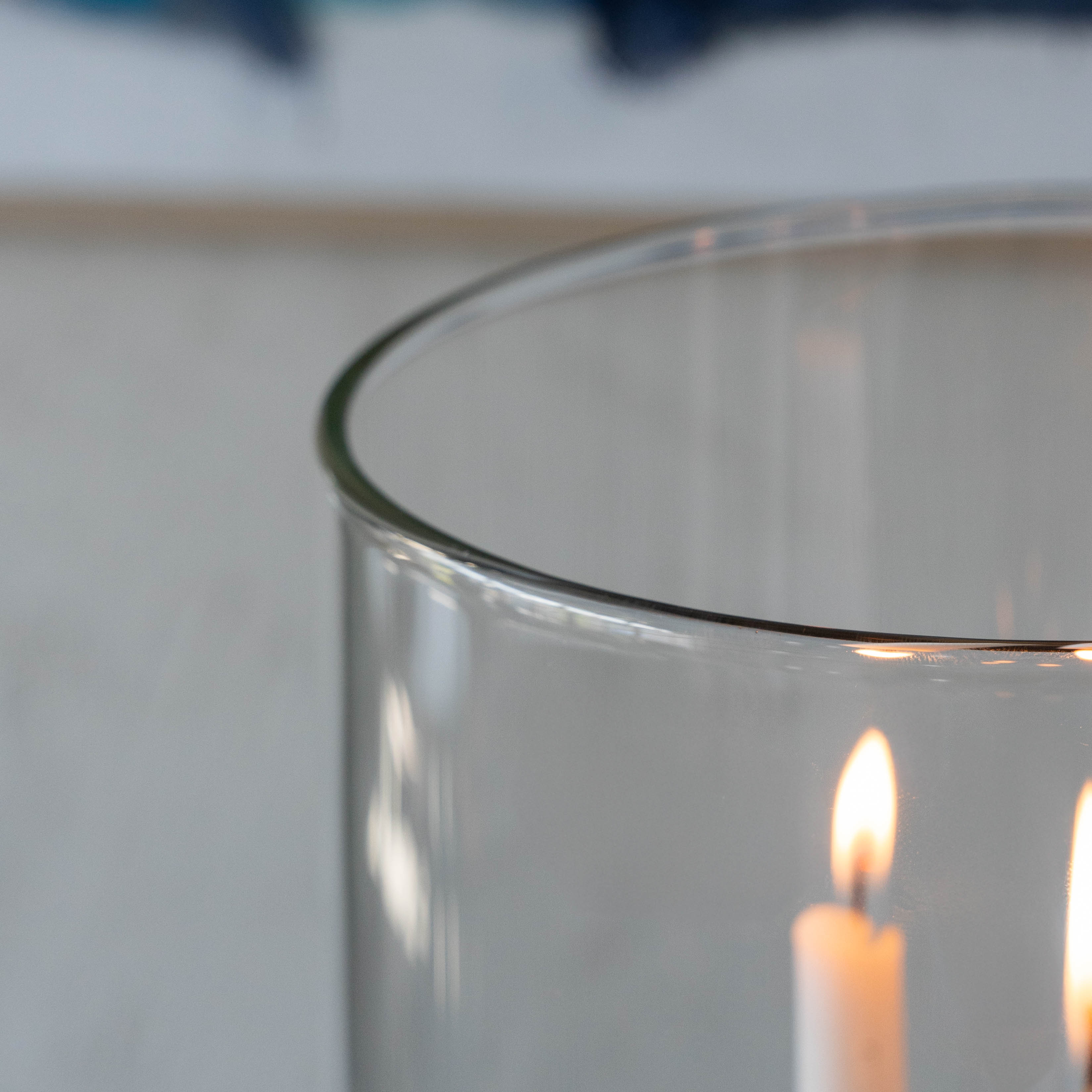 Flicker Solid Wood And Glass Candle Holder - - WS Living - UAE Home Furniture Stores in Dubai