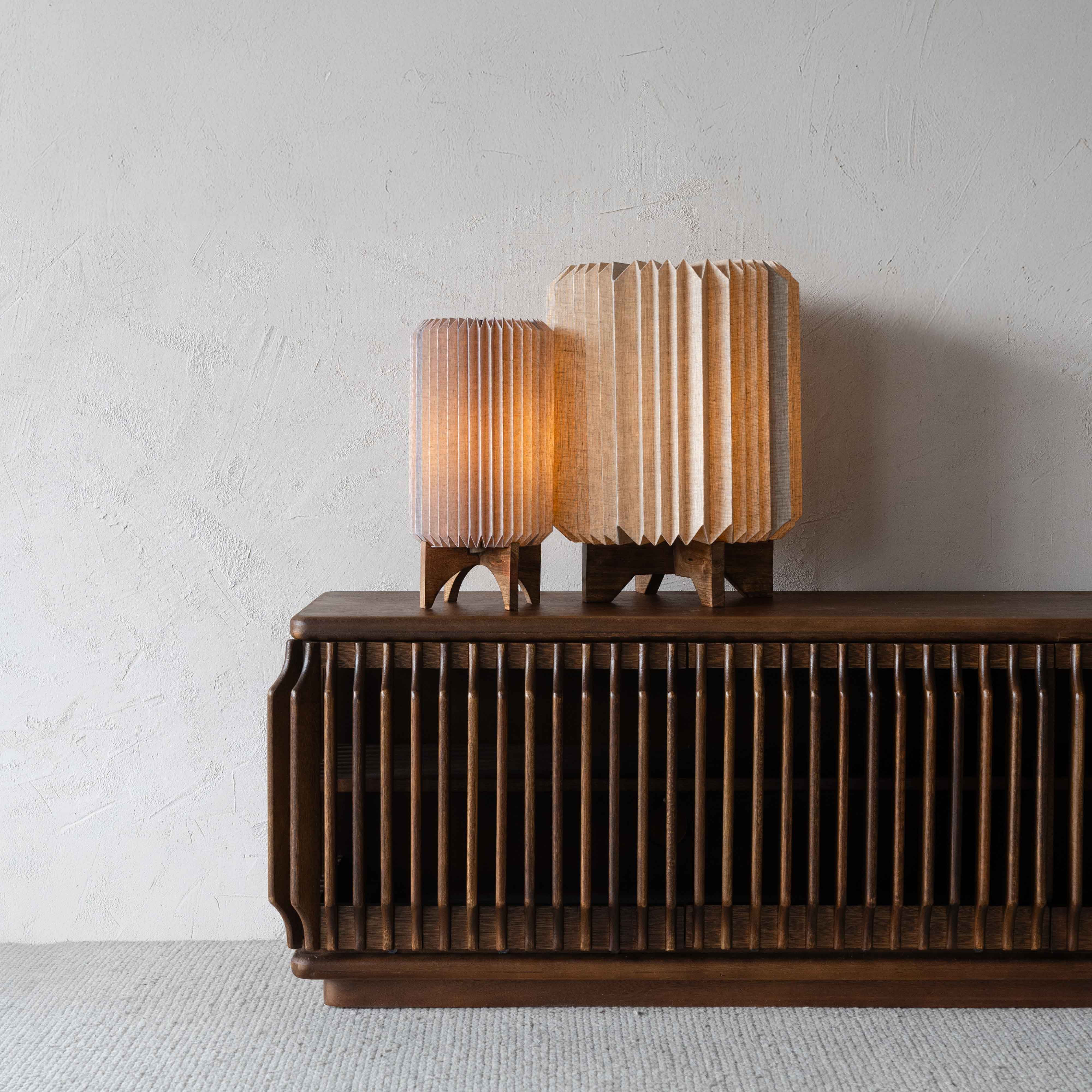 Sands of Light Origami  Wooden Base Fabric Shade Modern Table Lamp - Table Lamps - WS Living Furniture  Furniture Store in Dubai