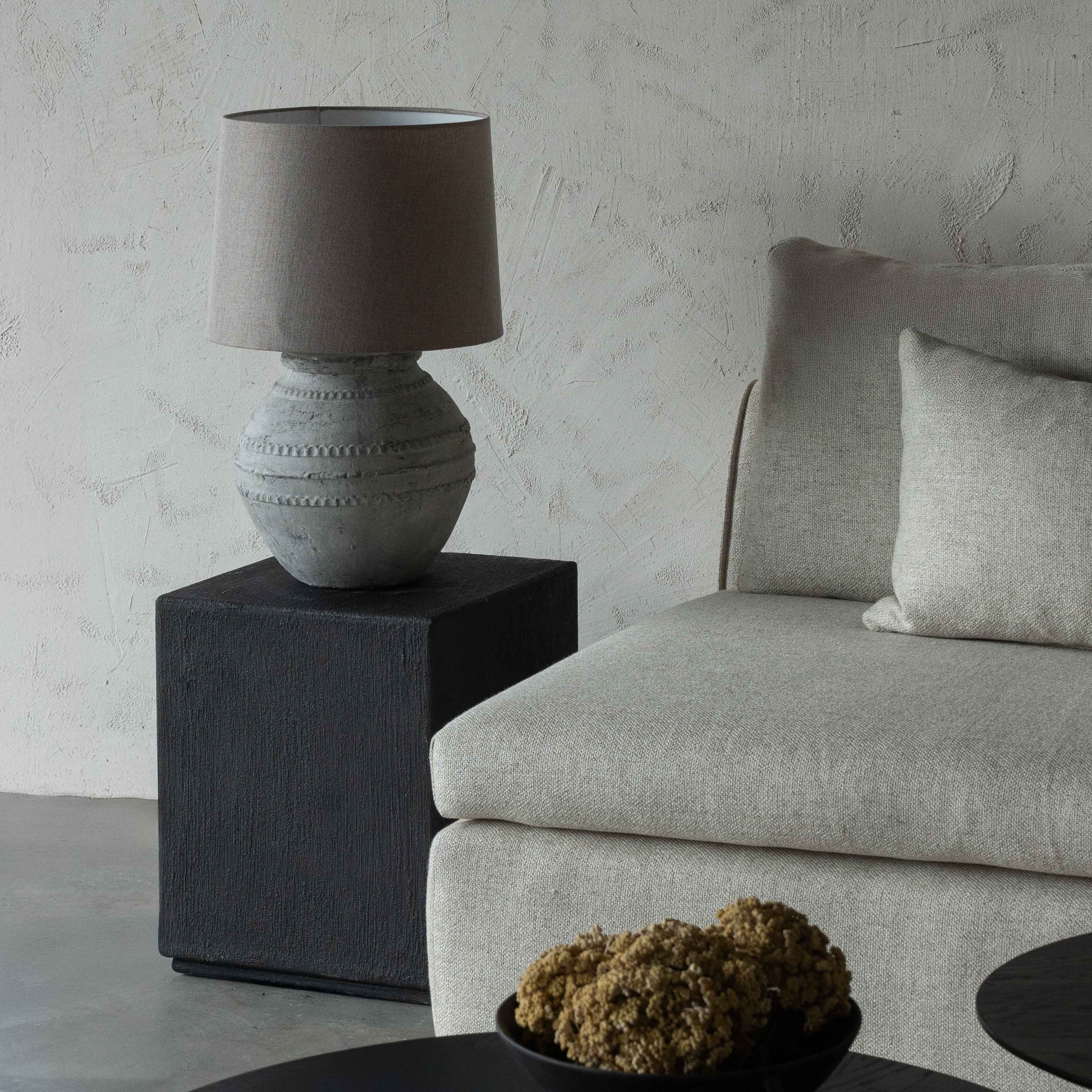 Vintage Charm French Style Grey Table Lamp - Table Lamps - WS Living Furniture Furniture Store in Dubai