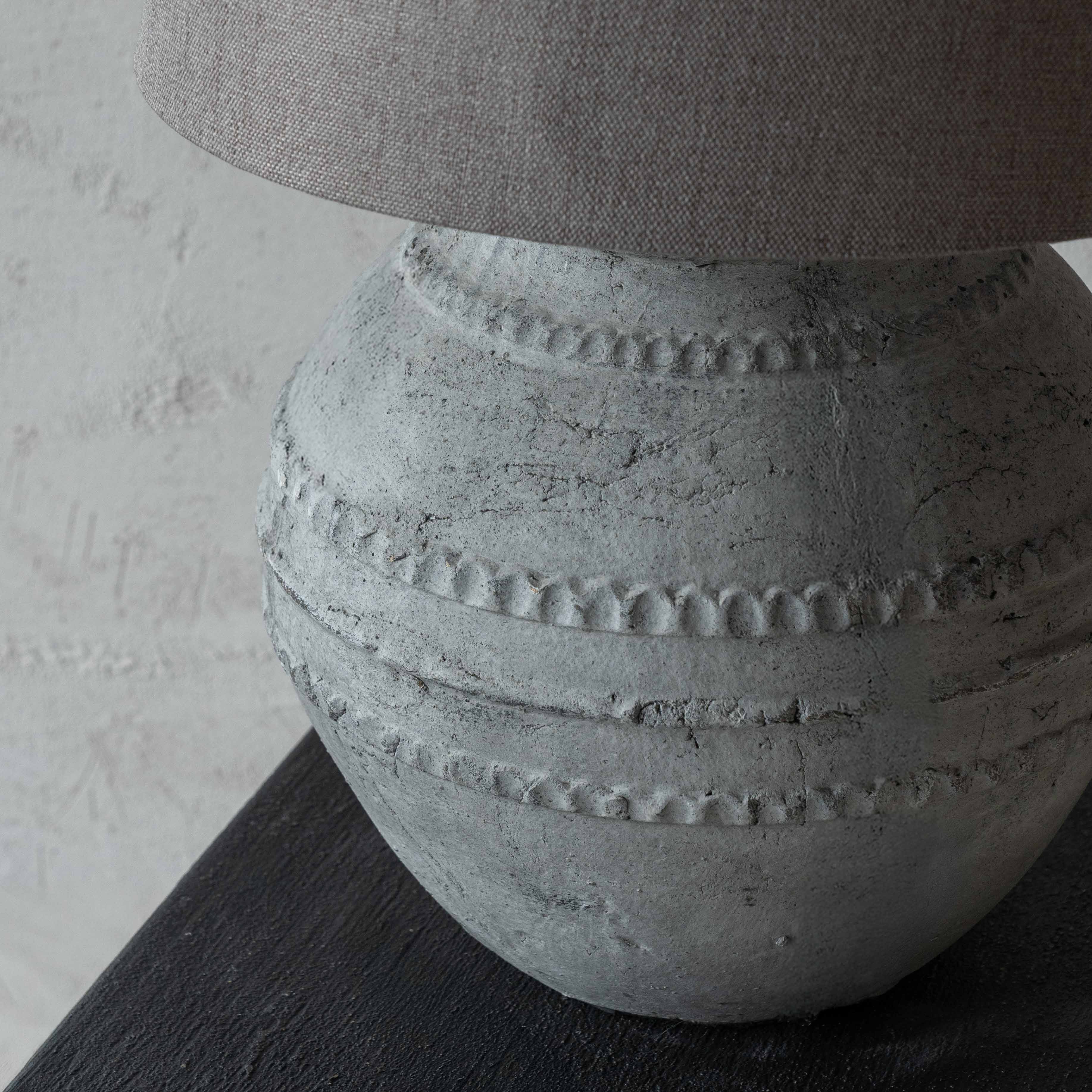 Vintage Charm French Style Grey Table Lamp - Table Lamps - WS Living Furniture Furniture Store in Dubai