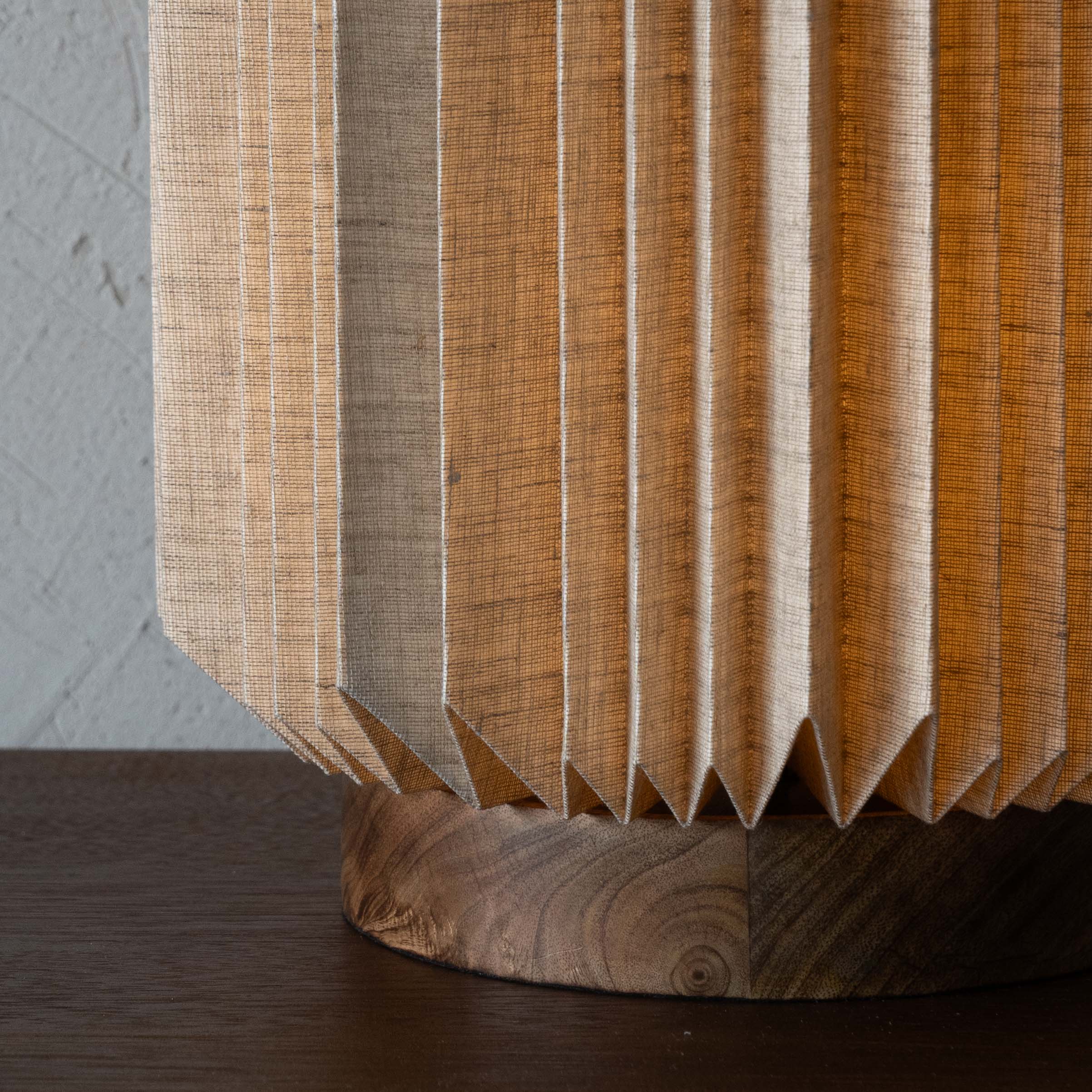 LumiCraft Origami Wooden Base Fabric Shade Modern Table Lamp - Table Lamps - WS Living Furniture Home Furniture Stores in Dubai