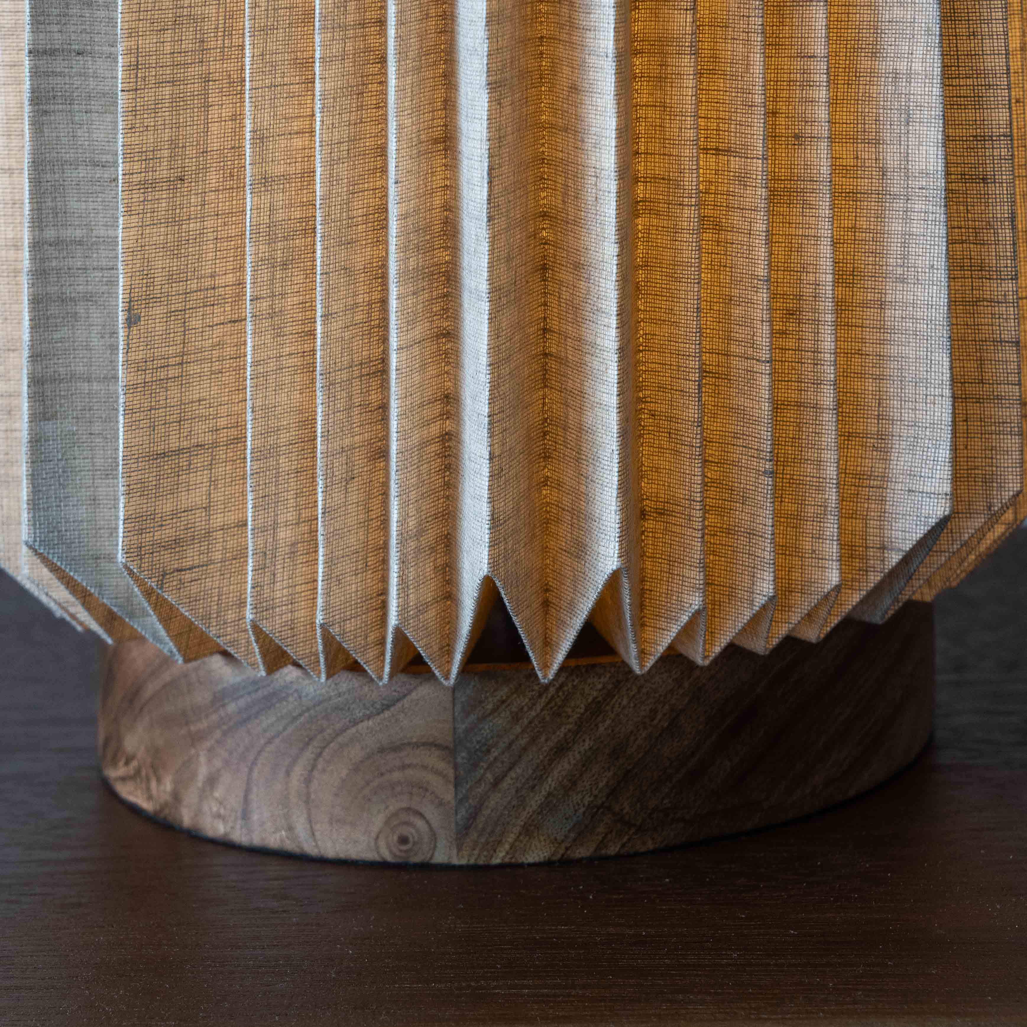 Sands of Light Origami Wooden Base Fabric Shade Modern Table Lamp - Table Lamps - WS Living Furniture Home Furniture Stores in Dubai