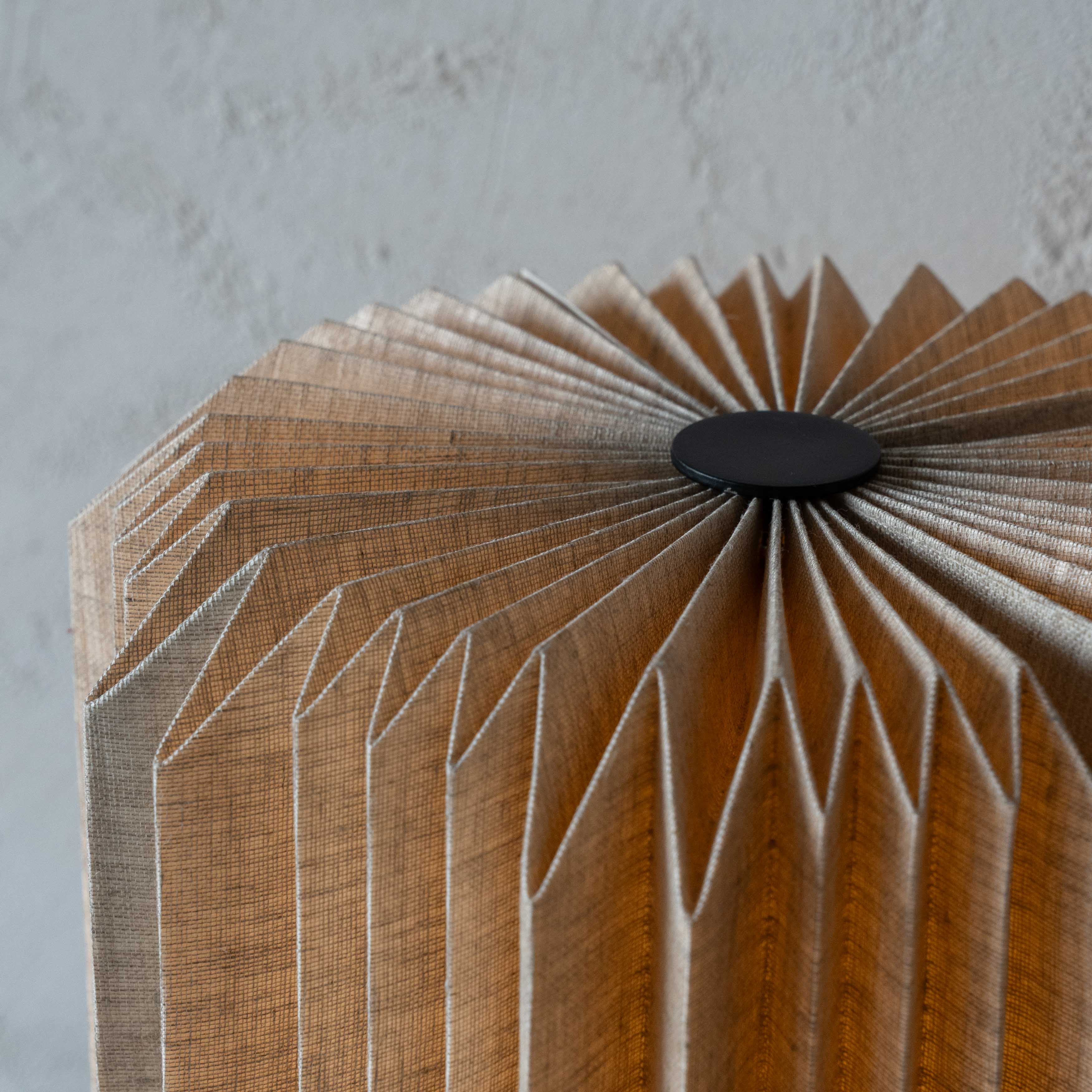 LumiCraft Origami Wooden Base Fabric Shade Modern Table Lamp - Table Lamps - WS Living Furniture Home Furniture Stores in Dubai