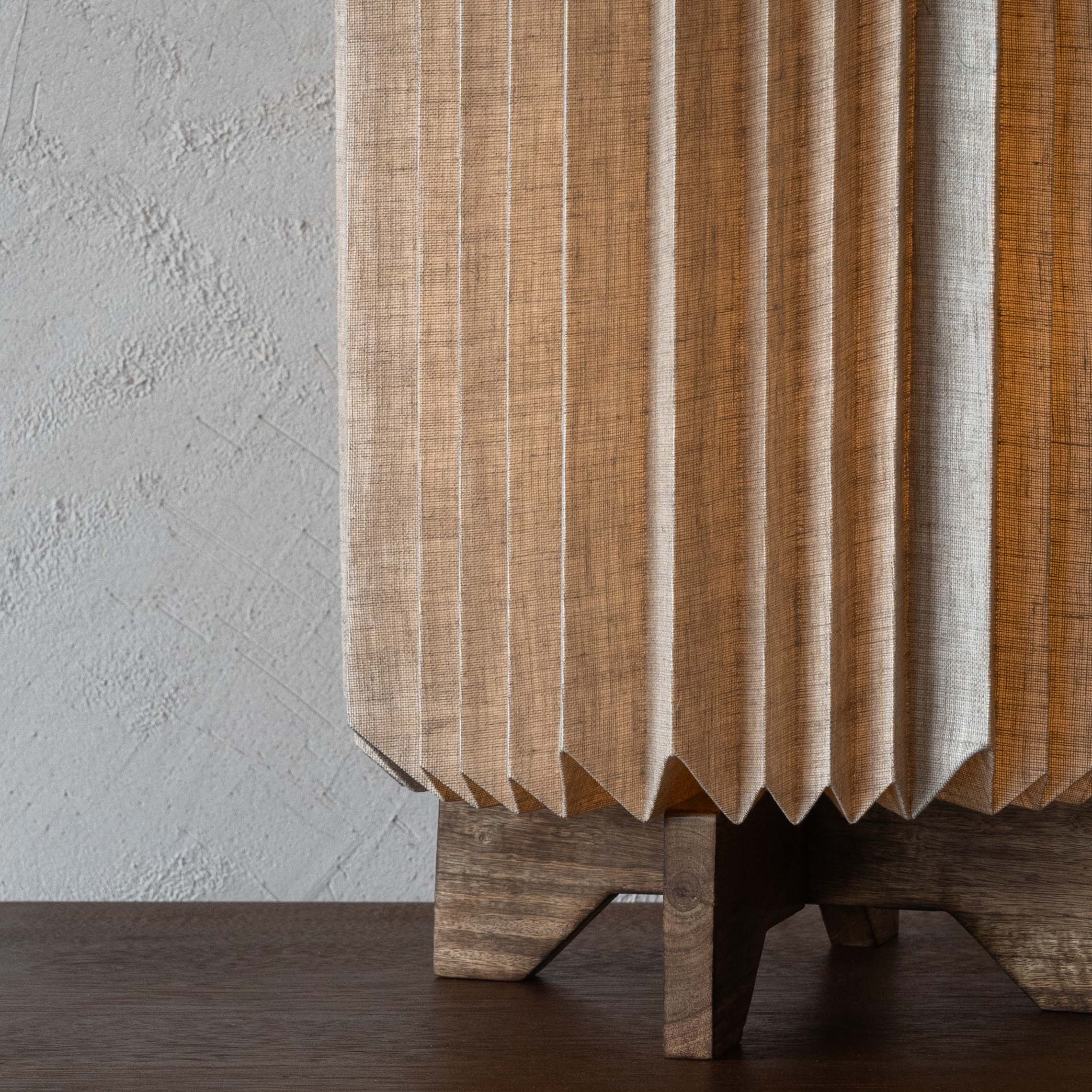 Sands of Light Origami Wooden Base Fabric Shade Modern Table Lamp - Table Lamps - WS Living Furniture Home Furniture Stores in Dubai