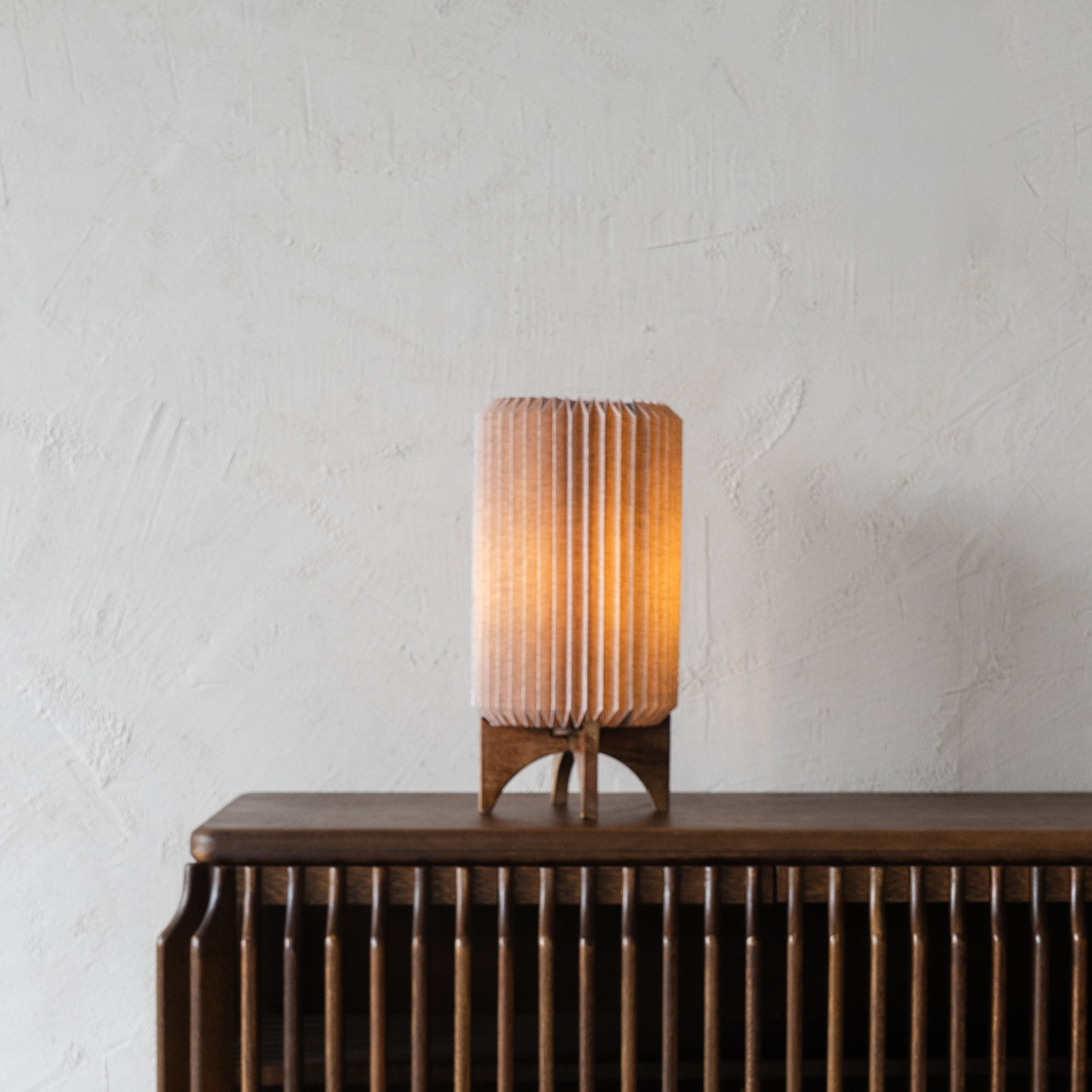 Sands of Light Origami  Wooden Base Fabric Shade Modern Table Lamp - Table Lamps - WS Living Furniture  Furniture Store in Dubai