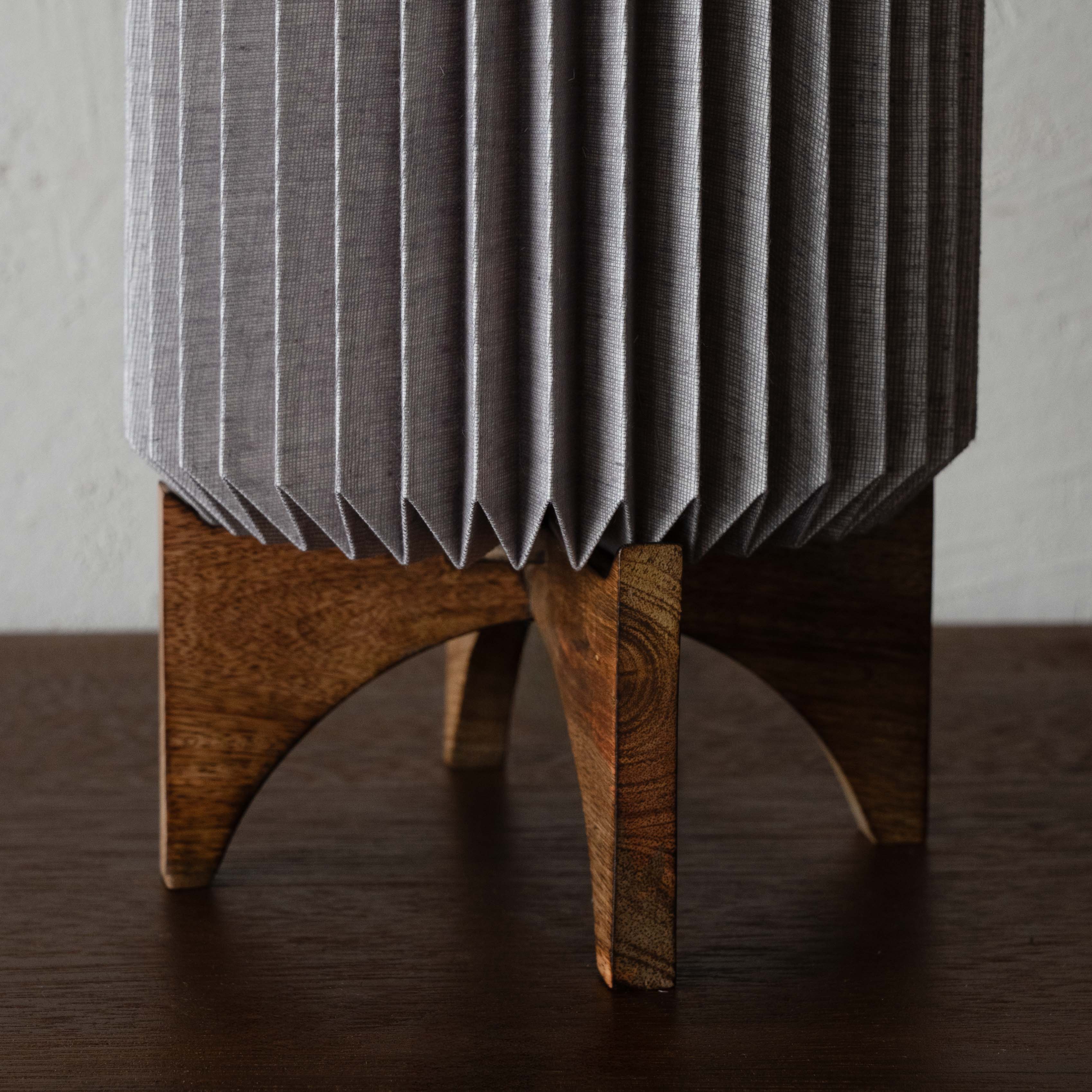 Sands of Light Origami Wooden Base Fabric Shade Modern Table Lamp - Table Lamps - WS Living Furniture Home Furniture Stores in Dubai