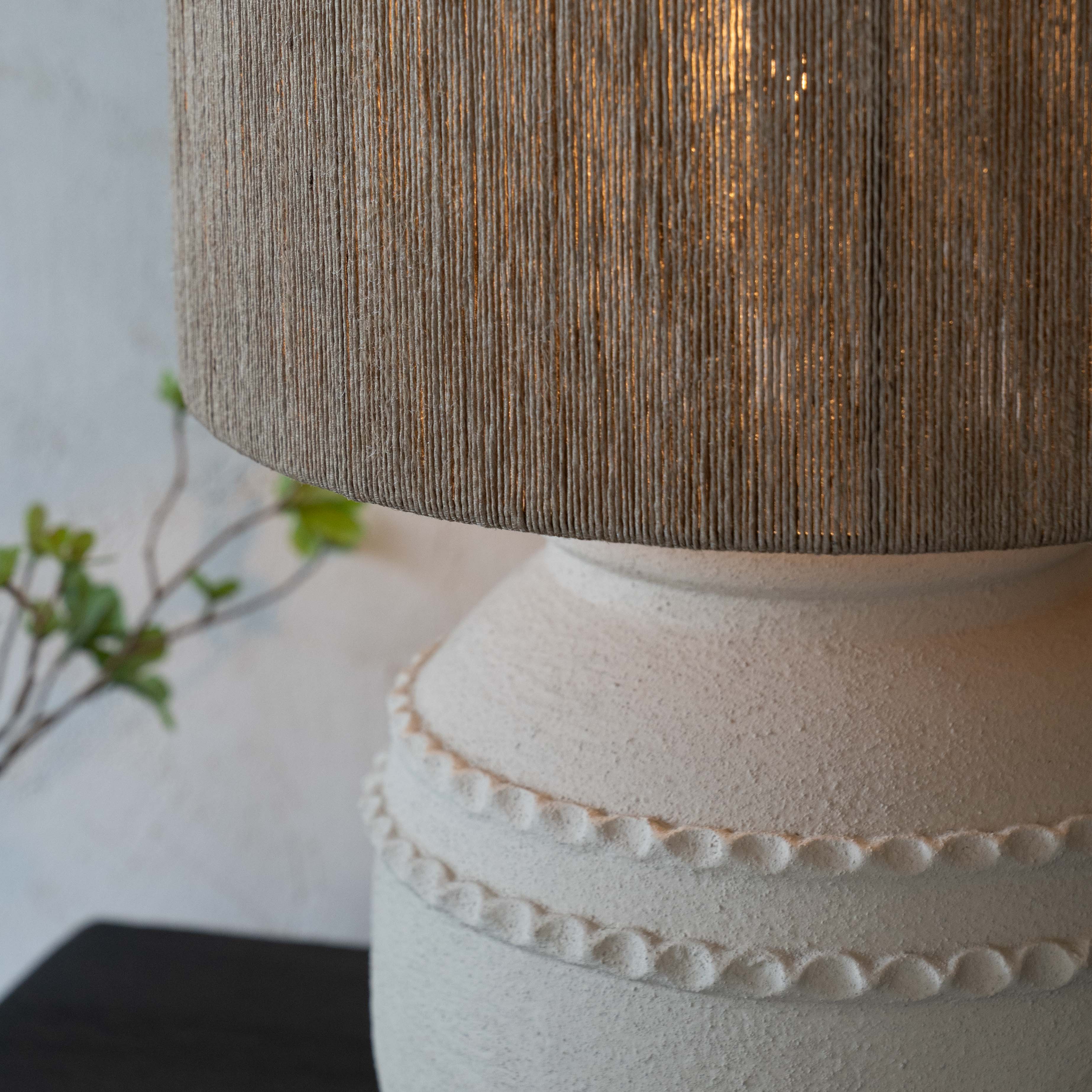 Solana Cement Pot Base Jute Shade Wabi Sabi Table Lamp - CT-457 - Table Lamps - WS Living Furniture  Furniture Store in Dubai