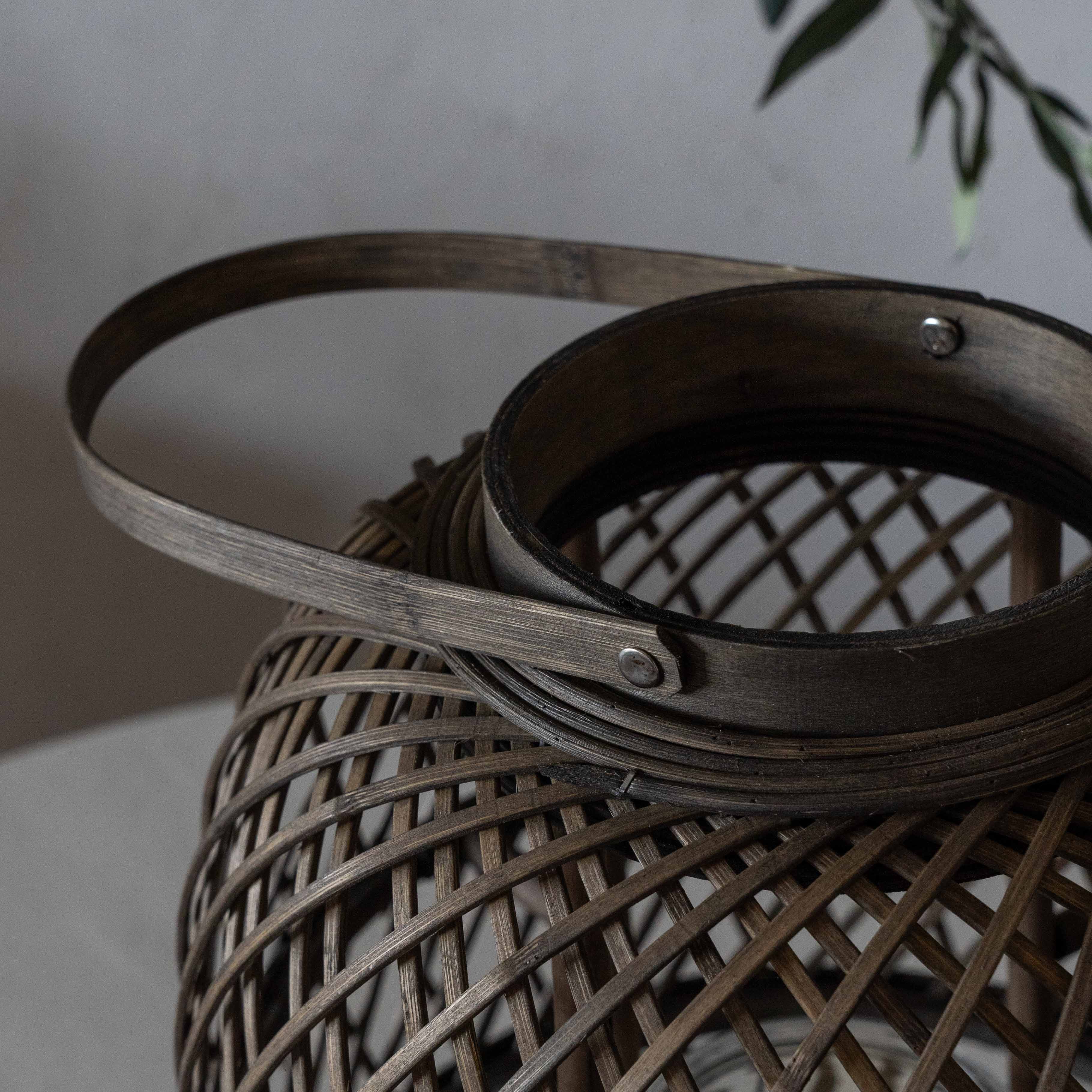 Nomad Classic Dark Wood Candle Holder | Lantern with Glass - Candle Holders - WS Living Furniture Furniture Store in Dubai
