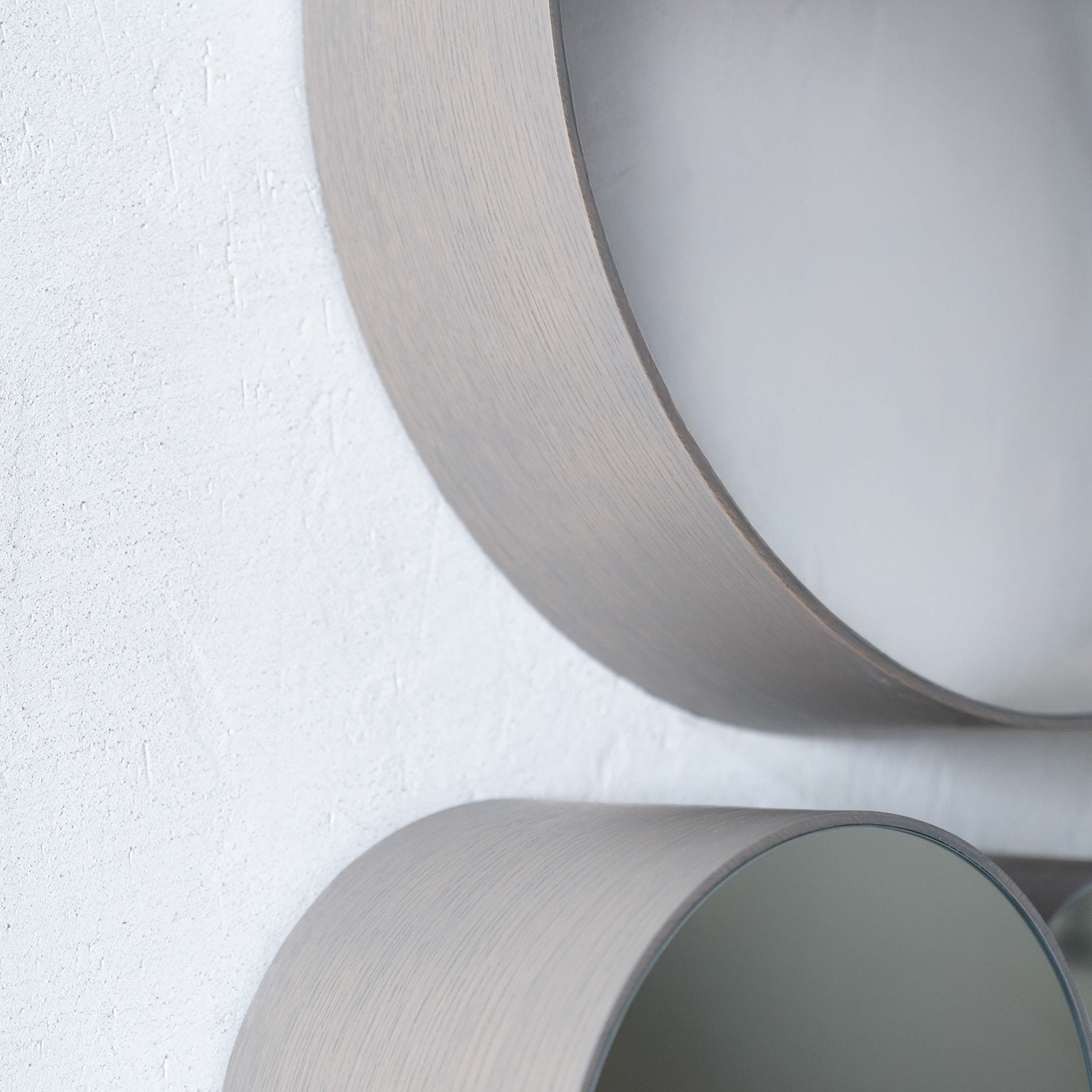 Zarina Stained Taupe Modern Round Wall Hanging Mirror - Mirror - WS Living Furniture Furniture Store in Dubai