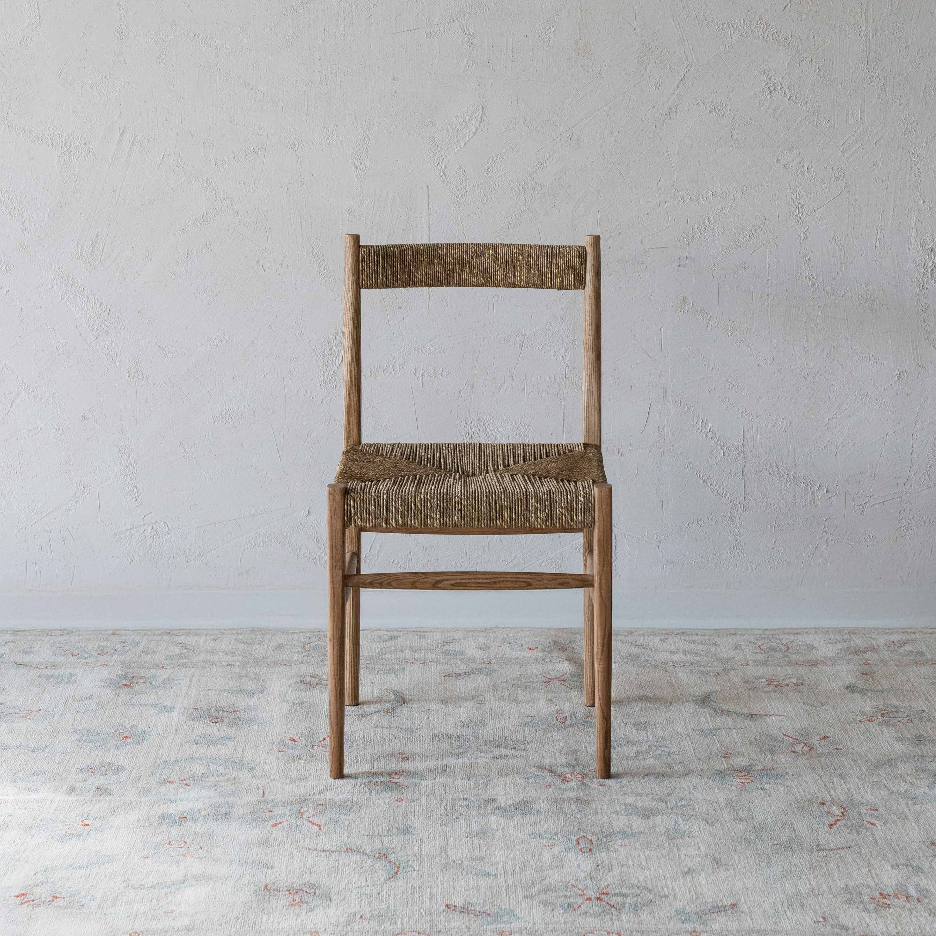 Ayra Ash Wood Sea Grass Rattan Dining Chair - SE-56893 - Dining Chairs - WS Living Furniture Furniture Store in Dubai