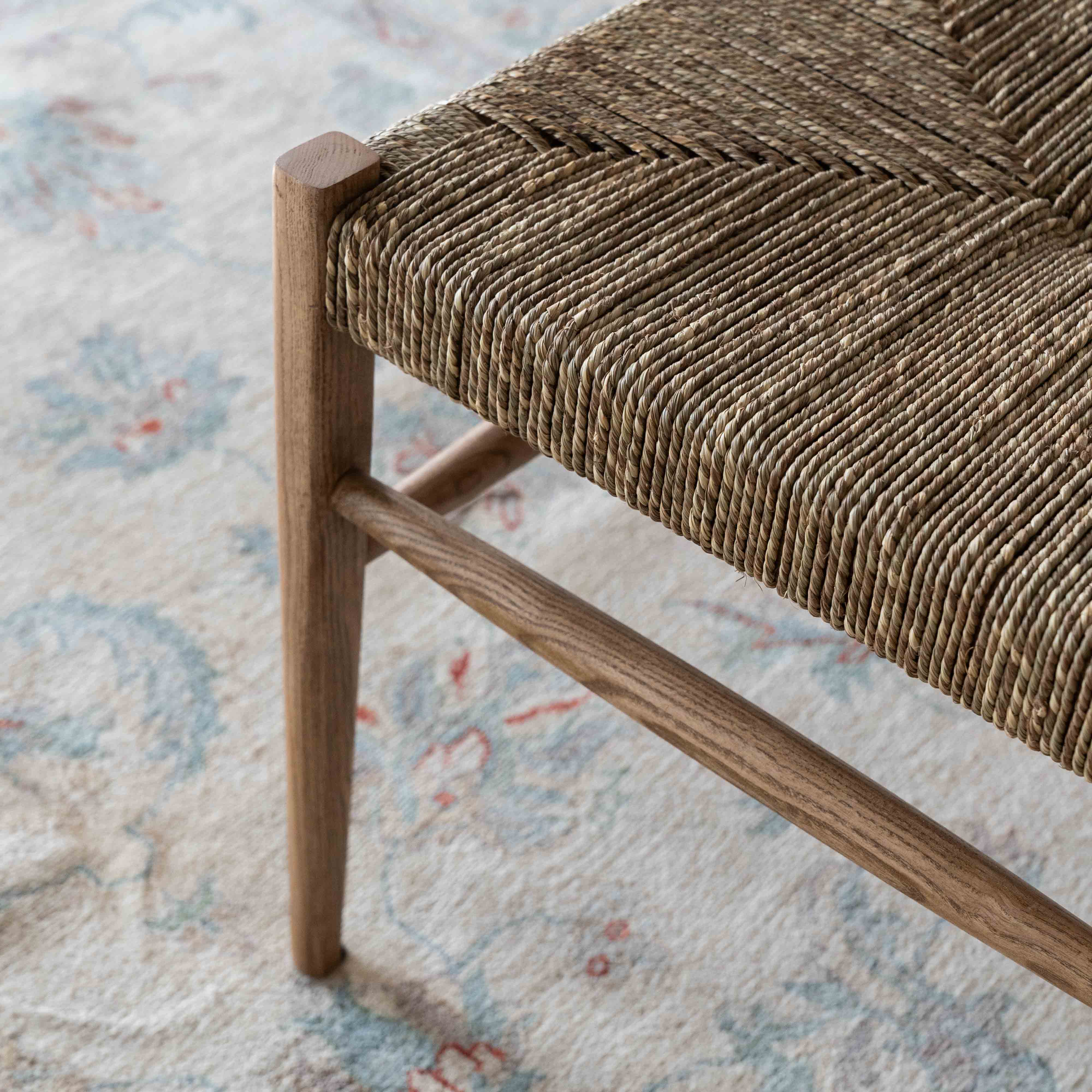 Ayra Ash Wood Sea Grass Rattan Dining Chair - SE-56893 - Dining Chairs - WS Living Furniture Furniture Store in Dubai