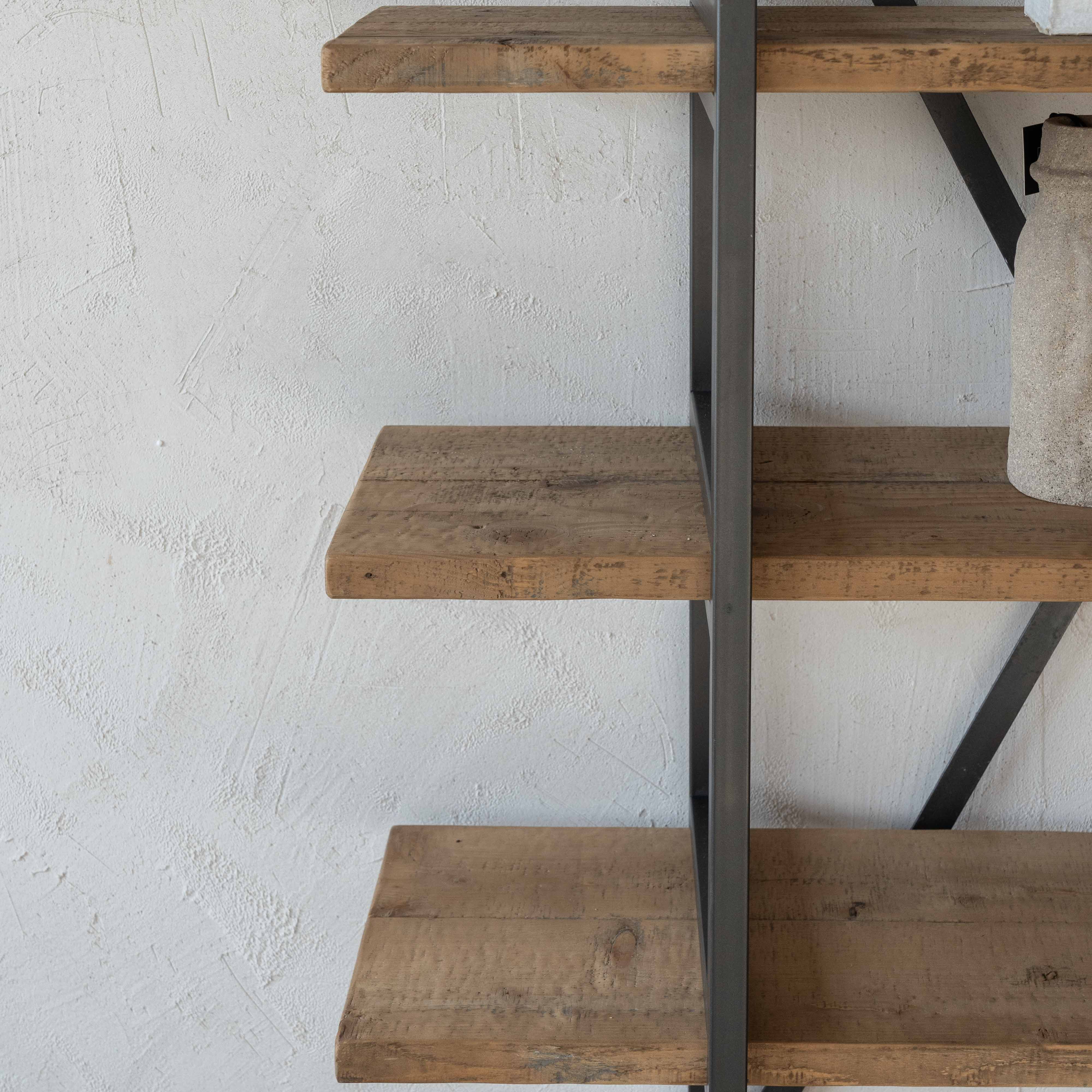 Cataylist Industrial Solid Wood Book Shelf Case | Shelving Unit - Small - Shelves - WS Living Furniture Furniture Store in Dubai