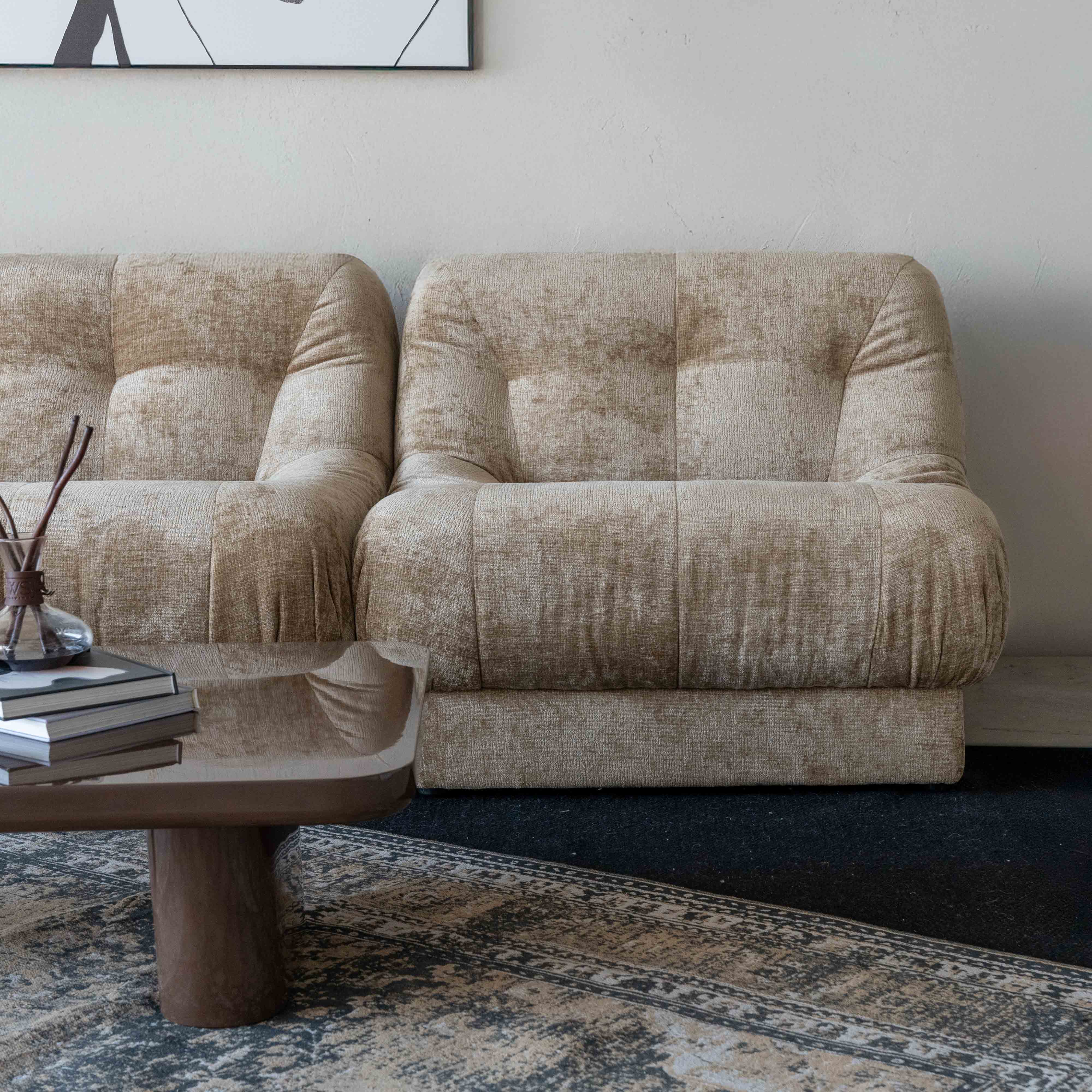 Alistair Beige Modern Nuvolone Wohnzimmer Style Modular Sofa - Sofas - WS Living Furniture Furniture Store in Dubai