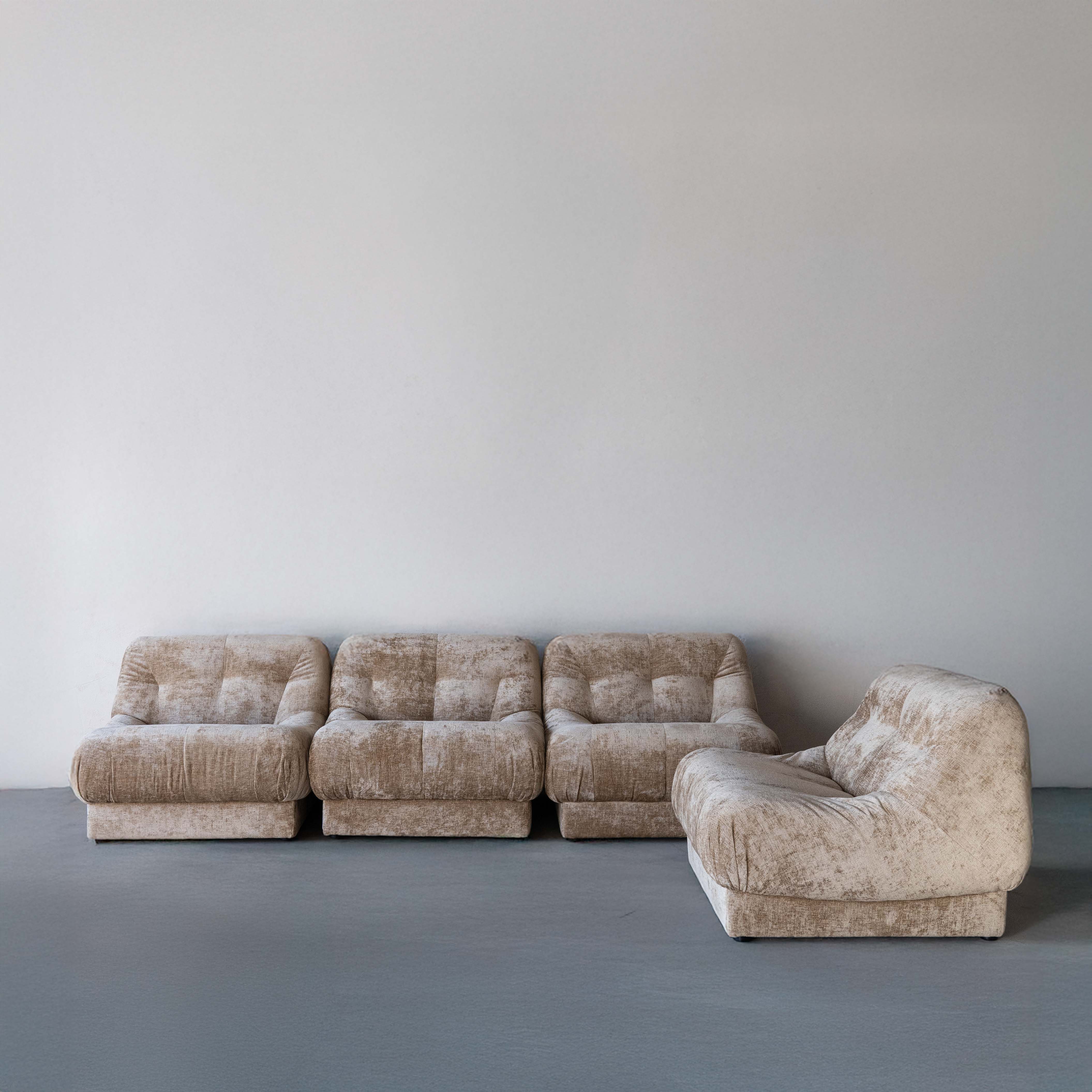 Alistair Beige Modern Nuvolone Wohnzimmer Style Modular Sofa - Sofas - WS Living Furniture Furniture Store in Dubai