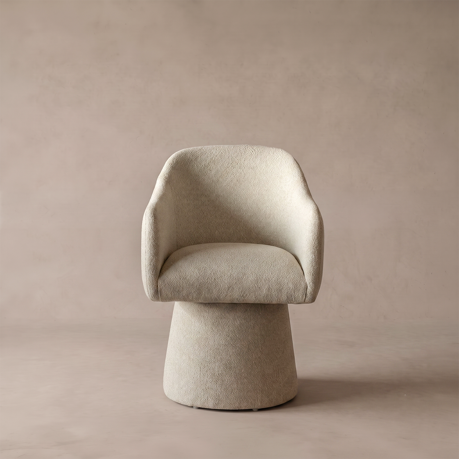 Rivo Modern Swivel Dining Chair - IVORY BEIGE