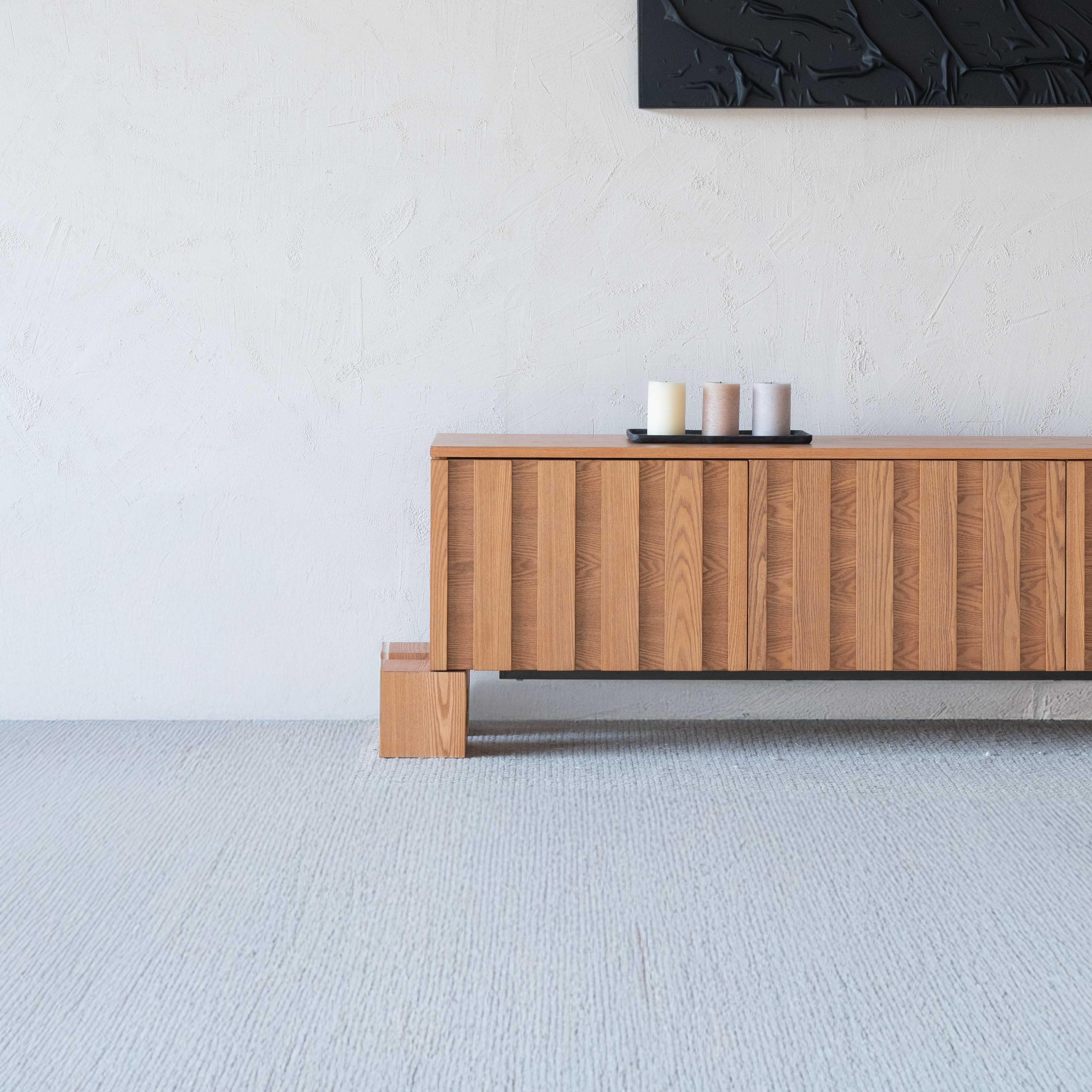 Maine Solid Wood TV Unit | Media Television Table - TV Units - WS Living - UAE Home Furniture Stores in Dubai