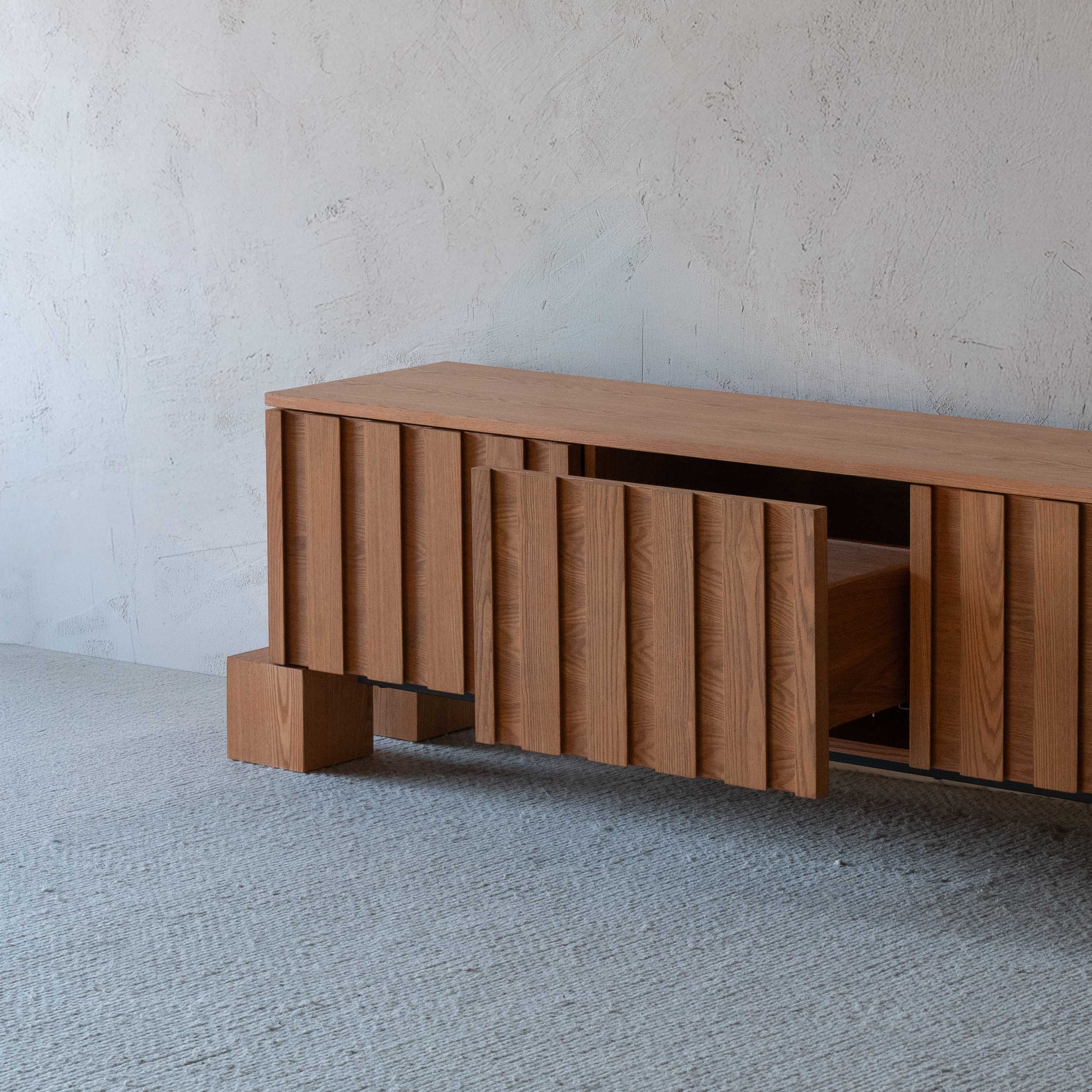 Maine Solid Wood TV Unit | Media Television Table - TV Units - WS Living - UAE Home Furniture Stores in Dubai