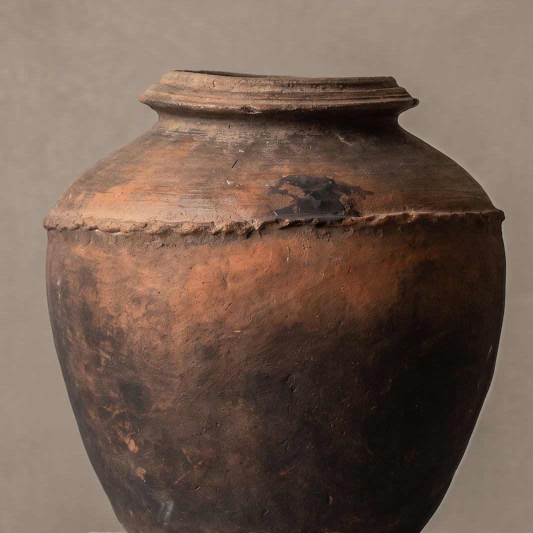 Old-World Tribal Clay Real Antique Terracotta Pot