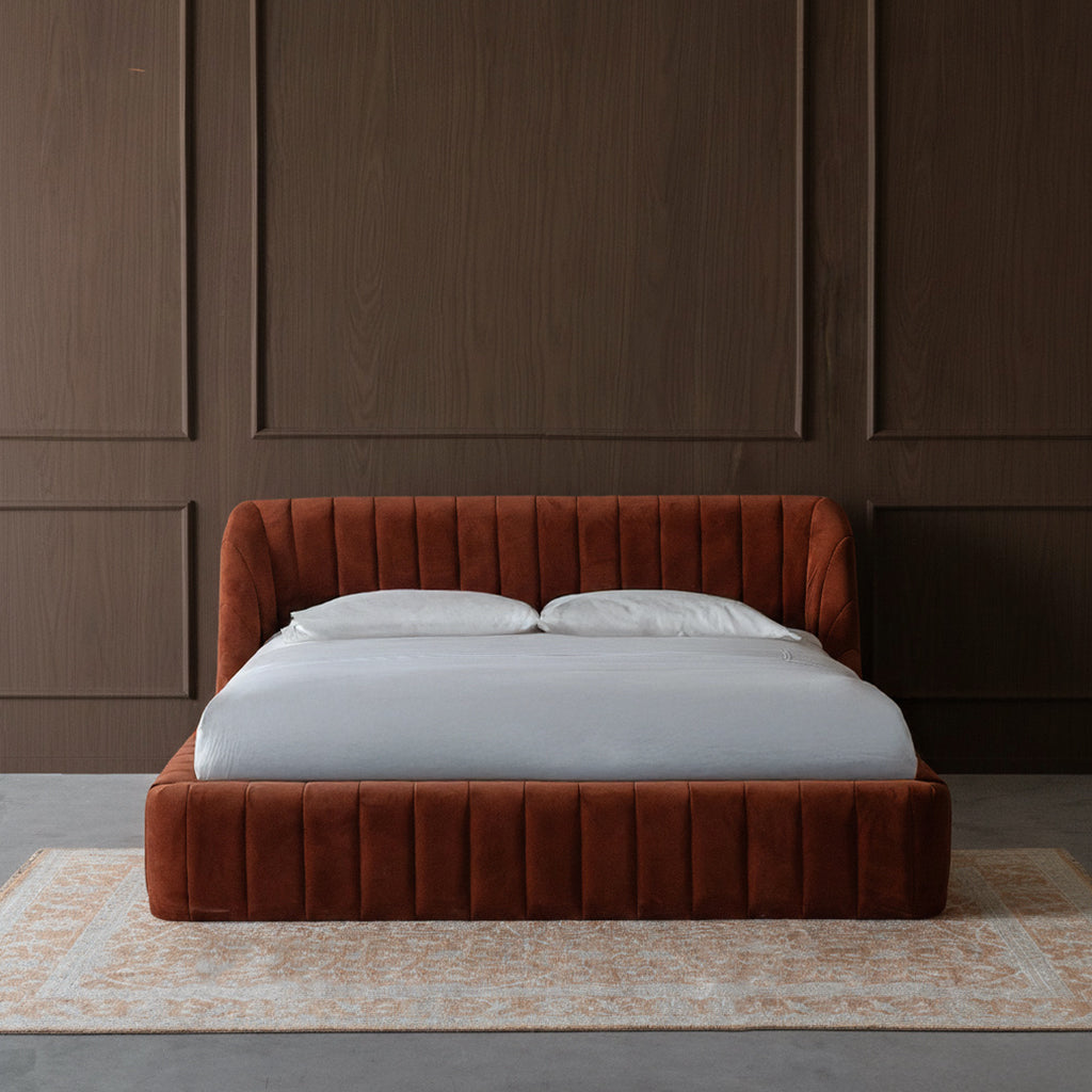 سرير ثاليا براون العصري والفاخر بحجم كينج 180×200 سم