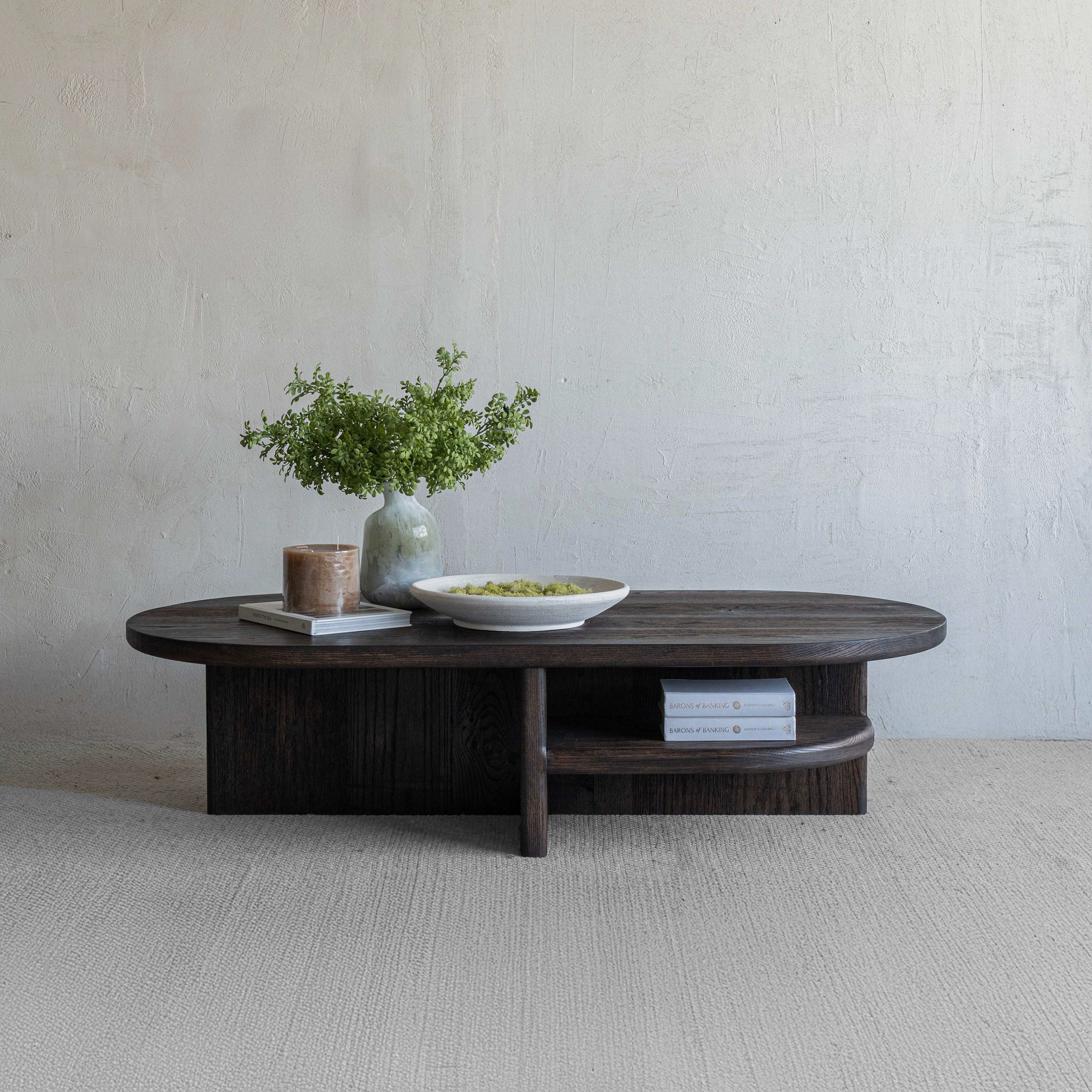 Harper Dark Wook Coffee Table With Shelf