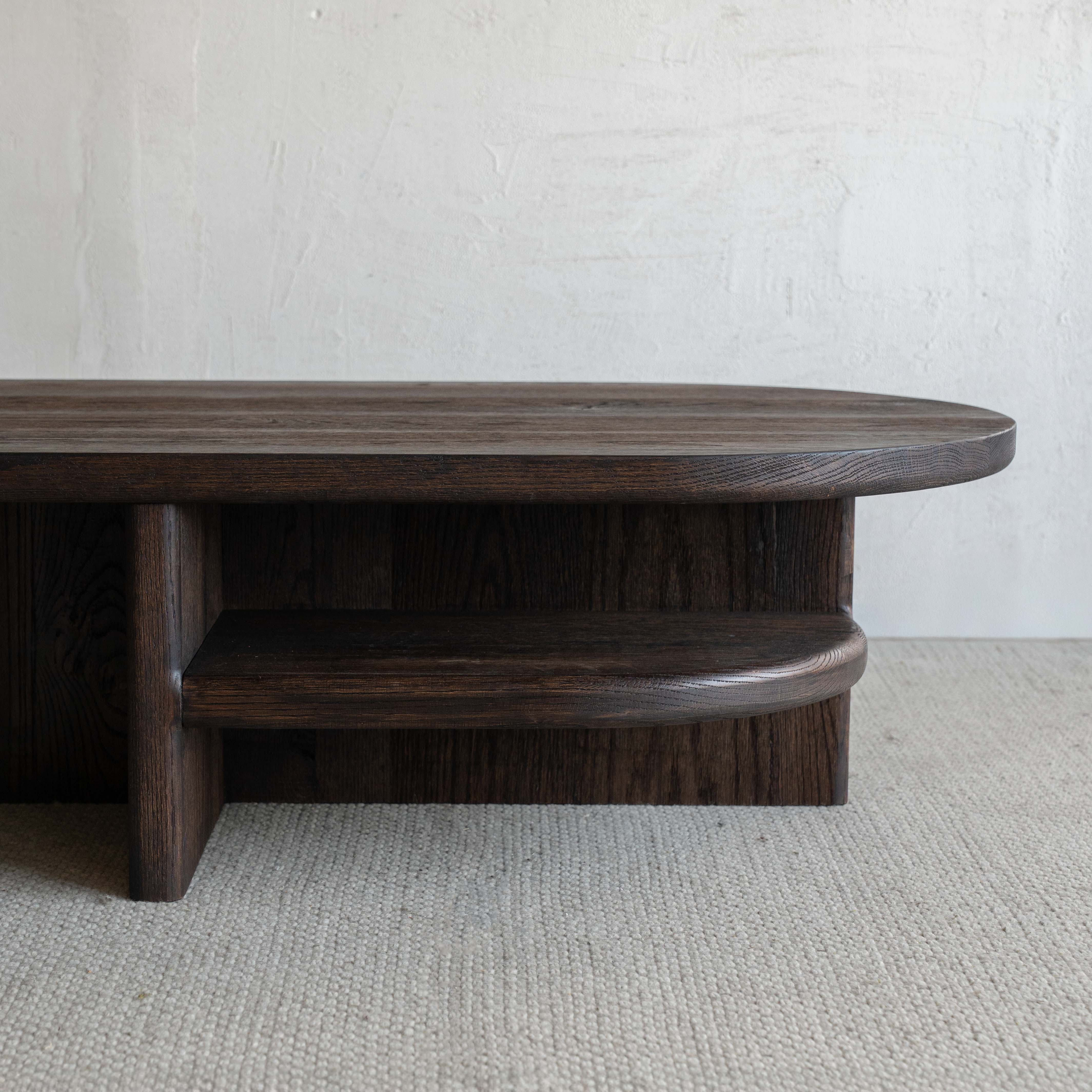 Harper Dark Wook Coffee Table With Shelf