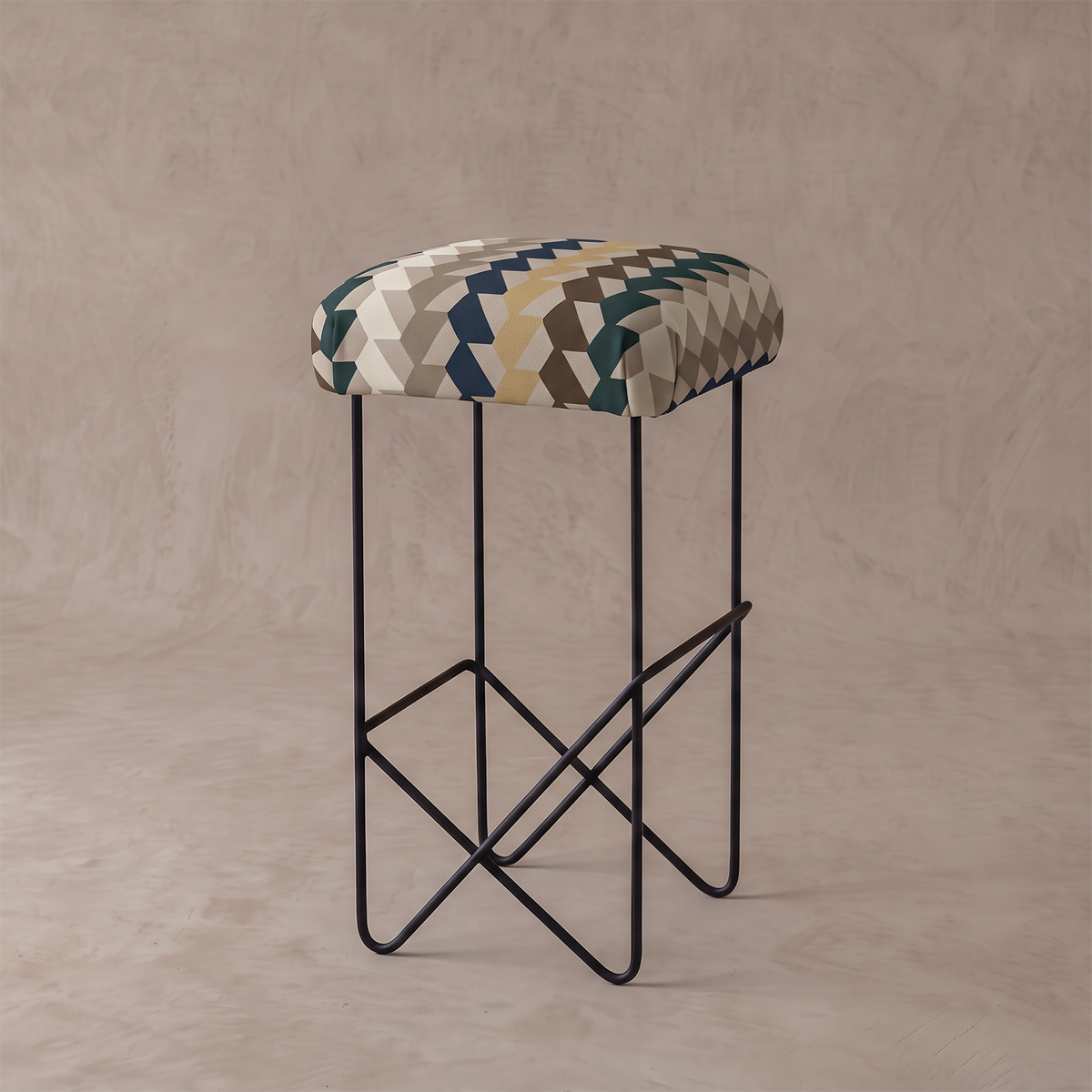 Nora Minimalist Classic Bar Stool - MULTI TEXTURE