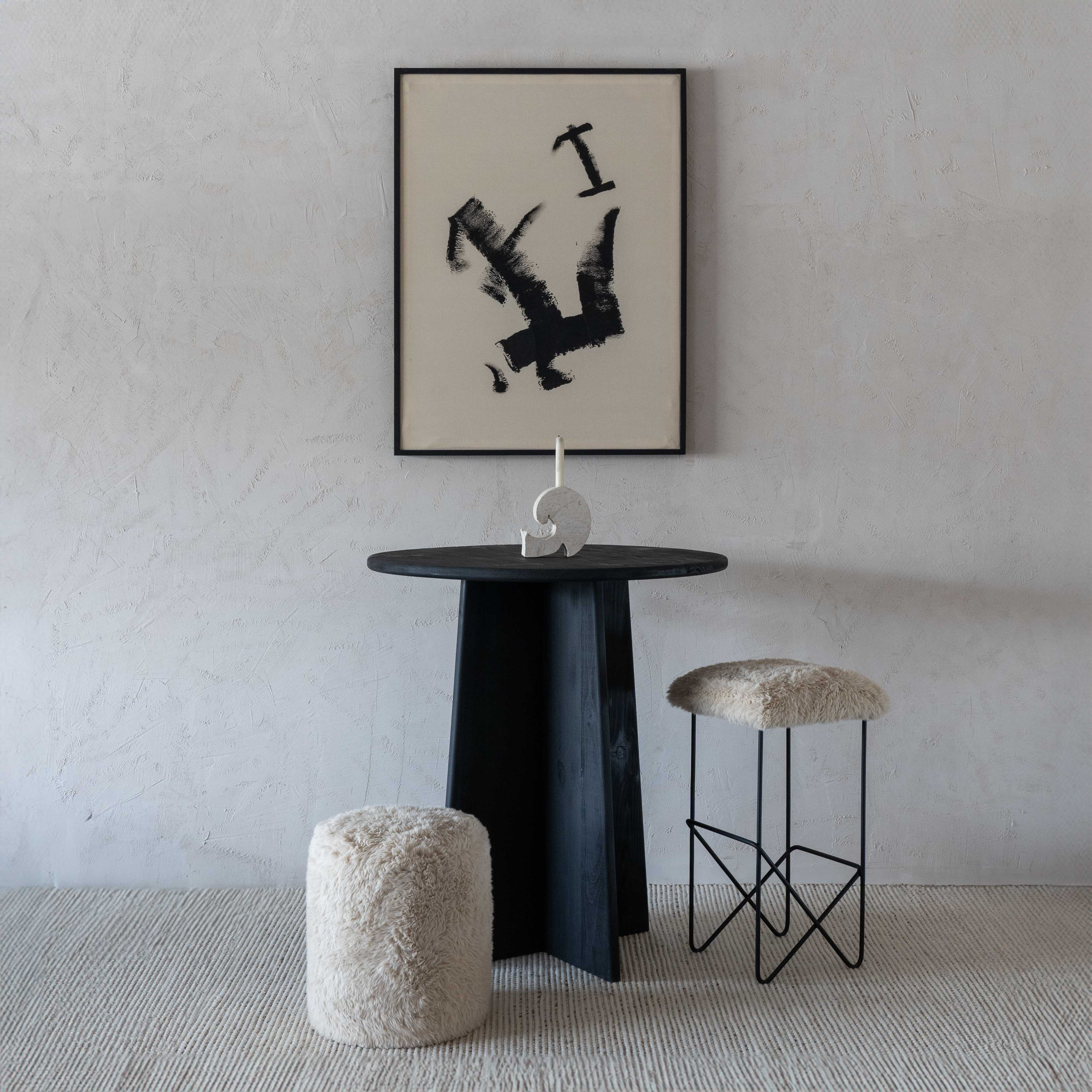 Nora Modern Fur Bar Stool | Counter Chair - Bar Stool - WS Living - UAE Modern Home Furniture Stores in Dubai