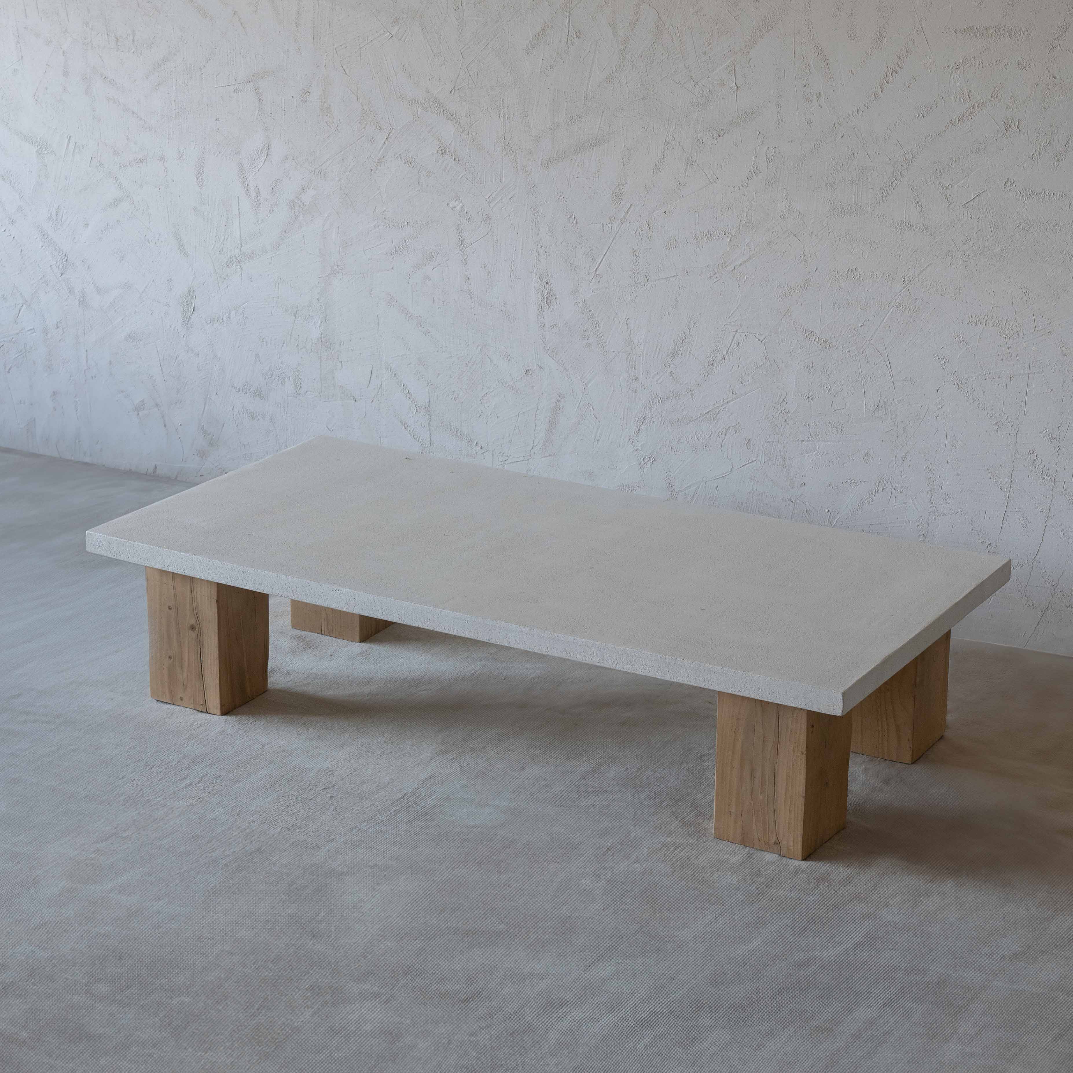 Nord Solid Wood Rectangle White Coffee Table - Coffee Tables - WS Living - UAE Modern Home Furniture Stores in Dubai