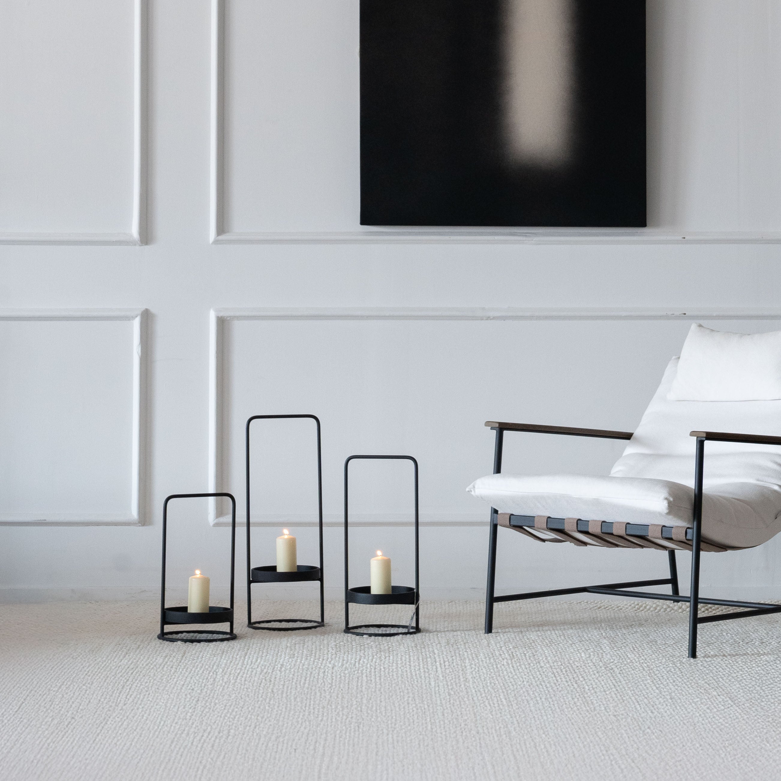 Nordic Candle Stand | Candle Holder - Set of Three - Floor Candle Holder - WS Living - UAE Home Furniture Stores in Dubai