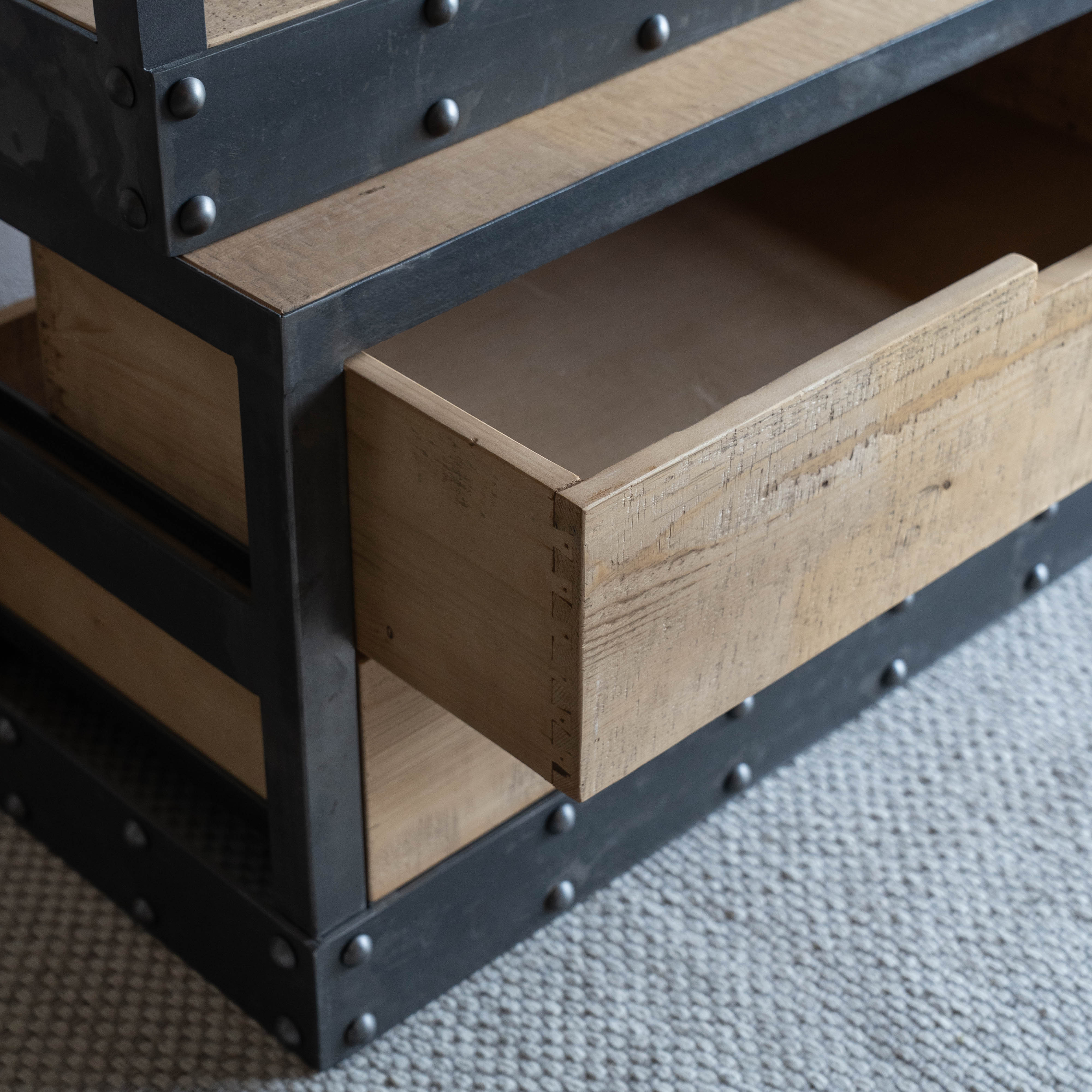 Nordic Urban Industrial Solid Wood Bookshelf Rack With Ladder - SMALL