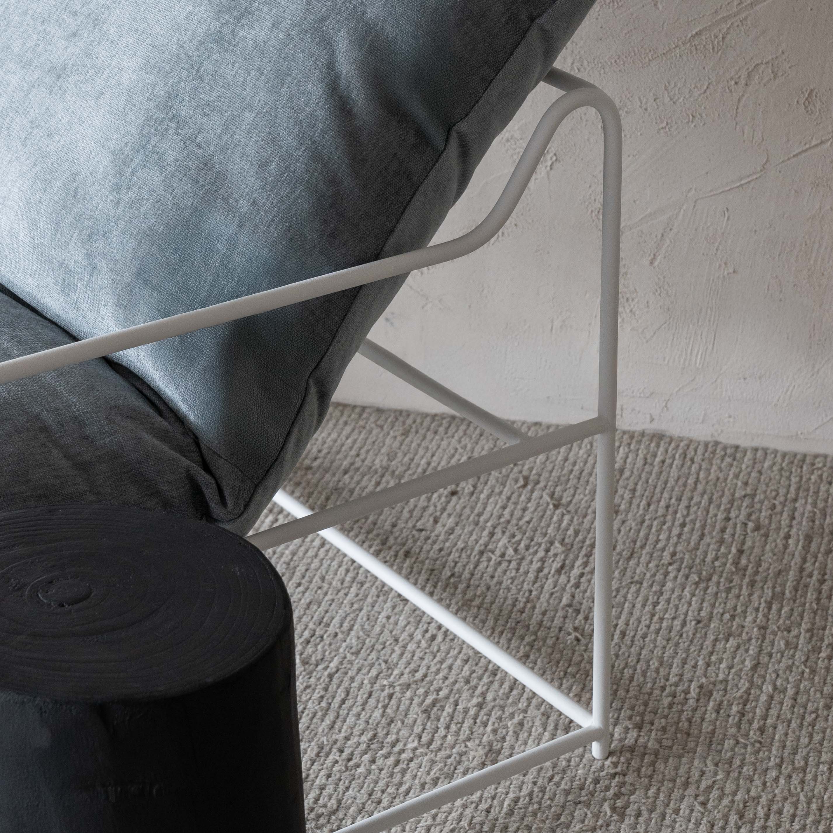 Novato Comfortable Relax Lounge Chair - White Frame - Arm chair - WS Living Furniture Furniture Store in Dubai