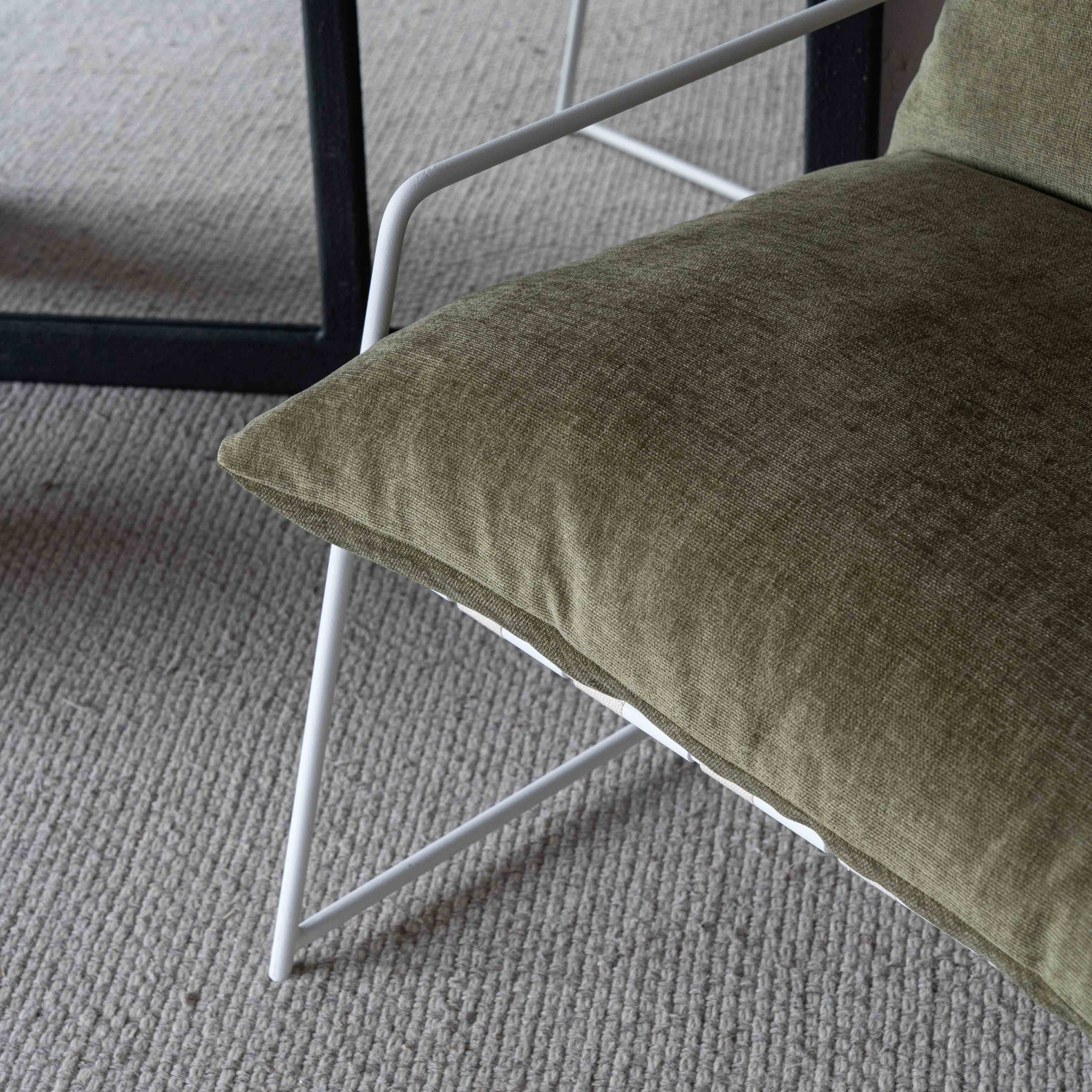 Novato Comfortable Relax Lounge Chair - White Frame - Arm chair - WS Living Furniture Furniture Store in Dubai