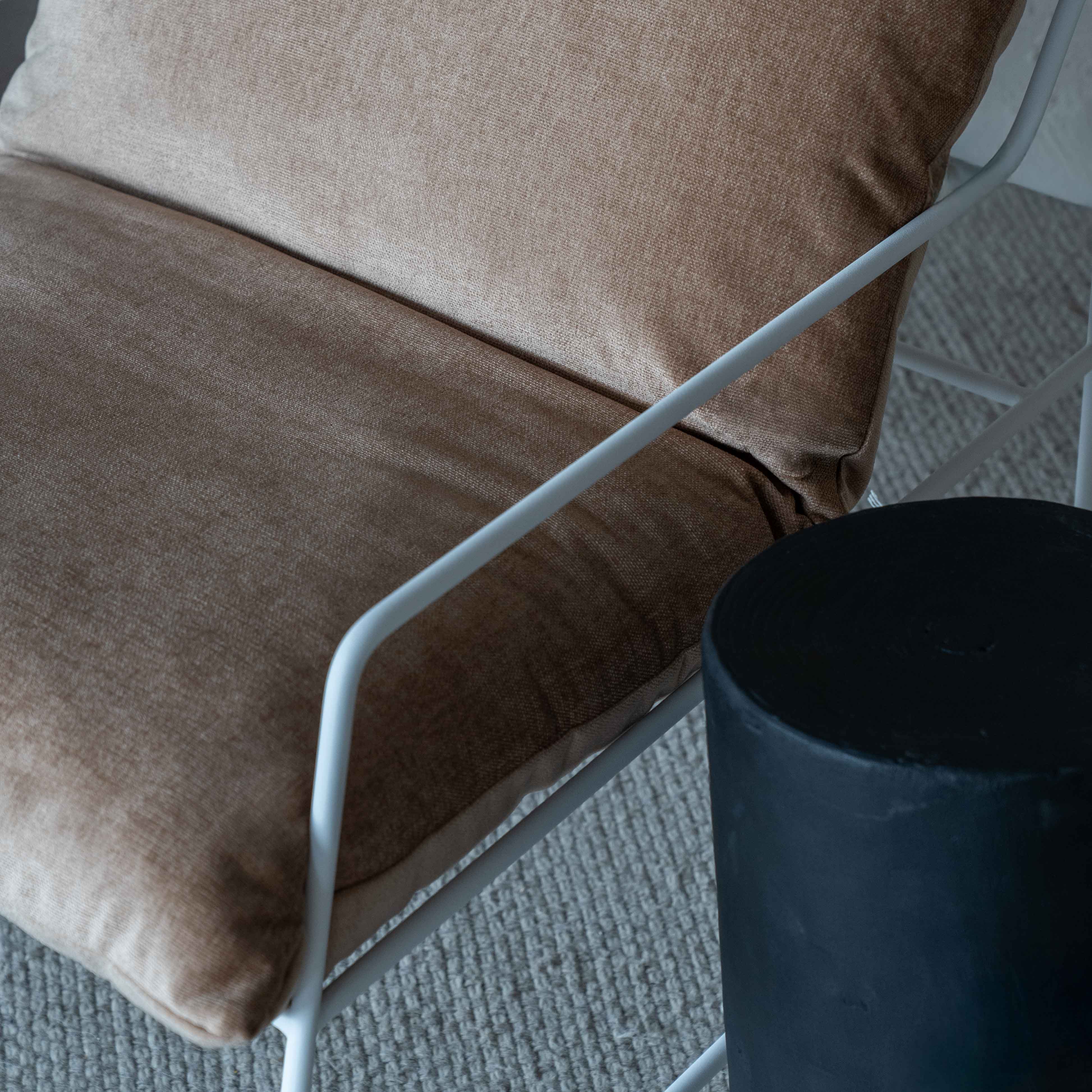 Novato Comfortable Relax Lounge Chair - White Frame - Arm chair - WS Living Furniture Furniture Store in Dubai