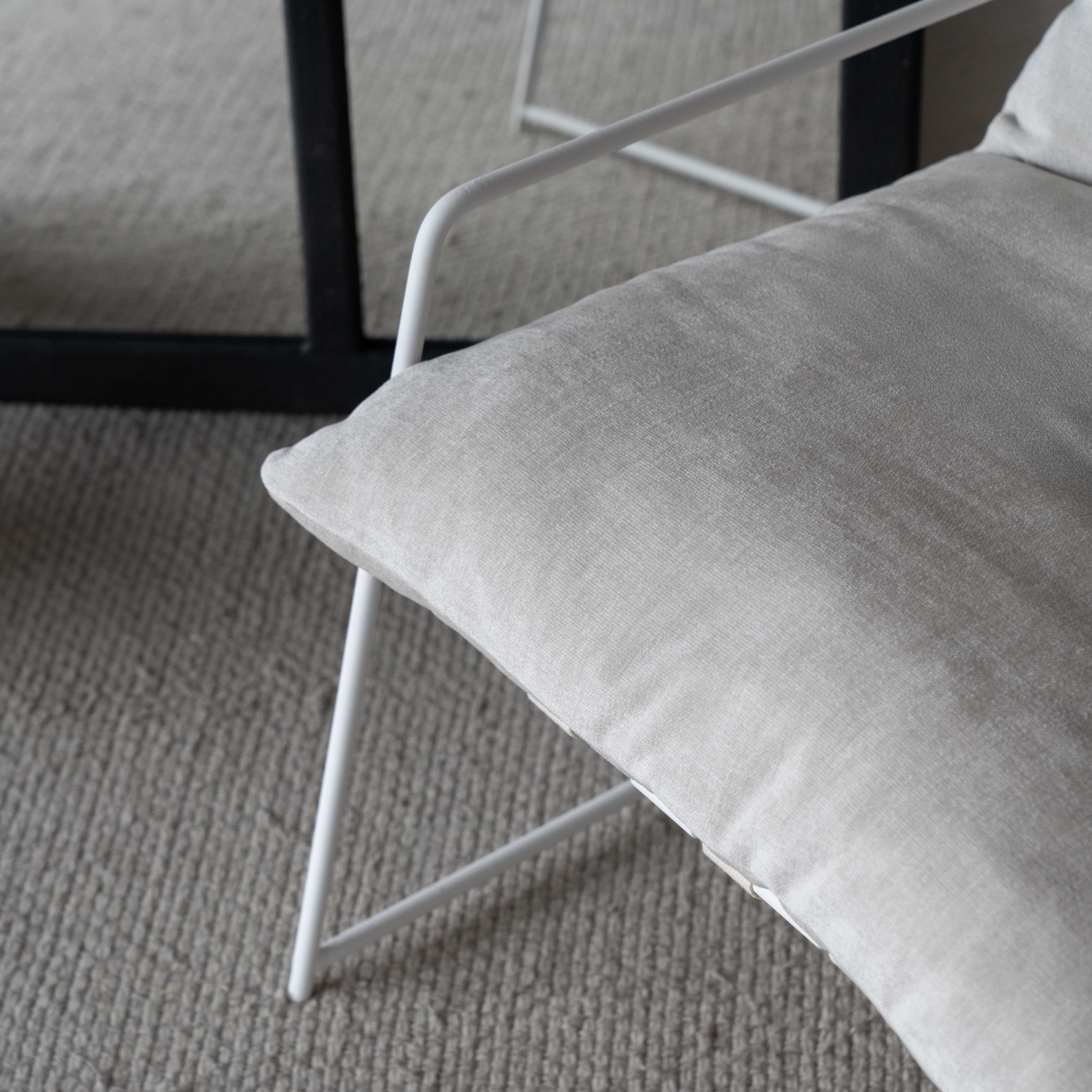 Novato Comfortable Relax Lounge Chair - White Frame - Arm chair - WS Living Furniture Furniture Store in Dubai