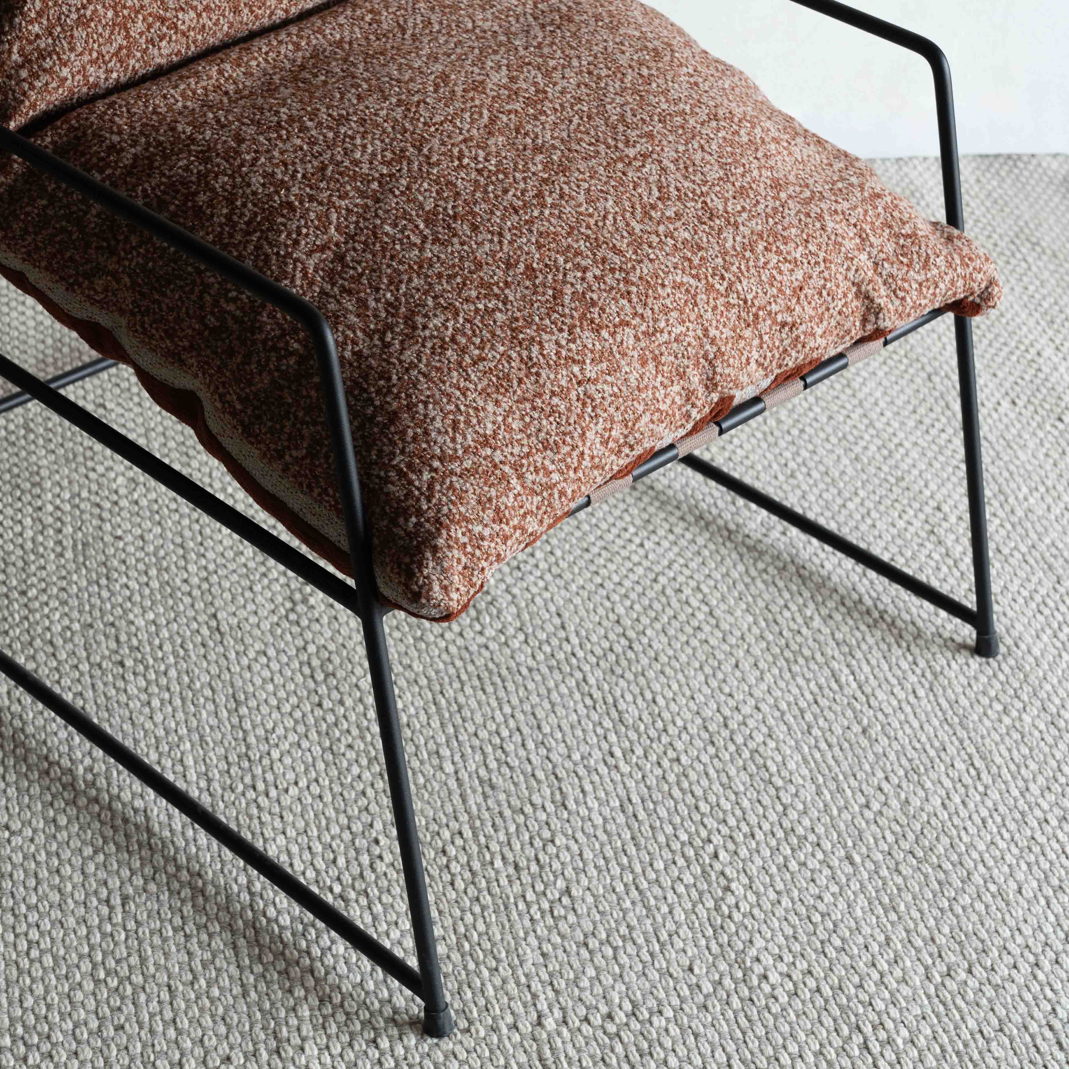 Novato Comfortable Relax Lounge Chair - Brown Strip - Arm chair - WS Living Furniture Furniture Store in Dubai