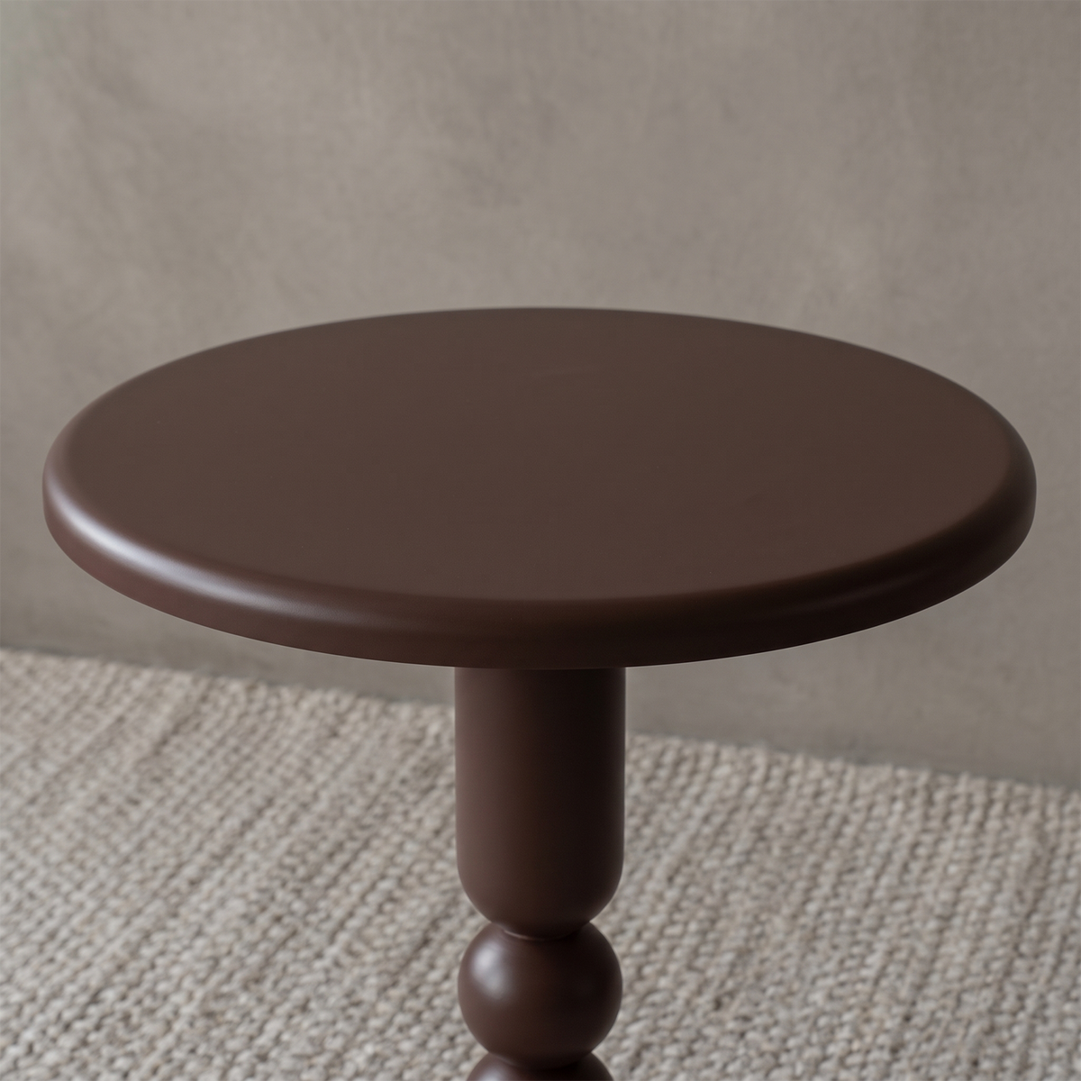 Orlena Sculptural Side Table - BROWN