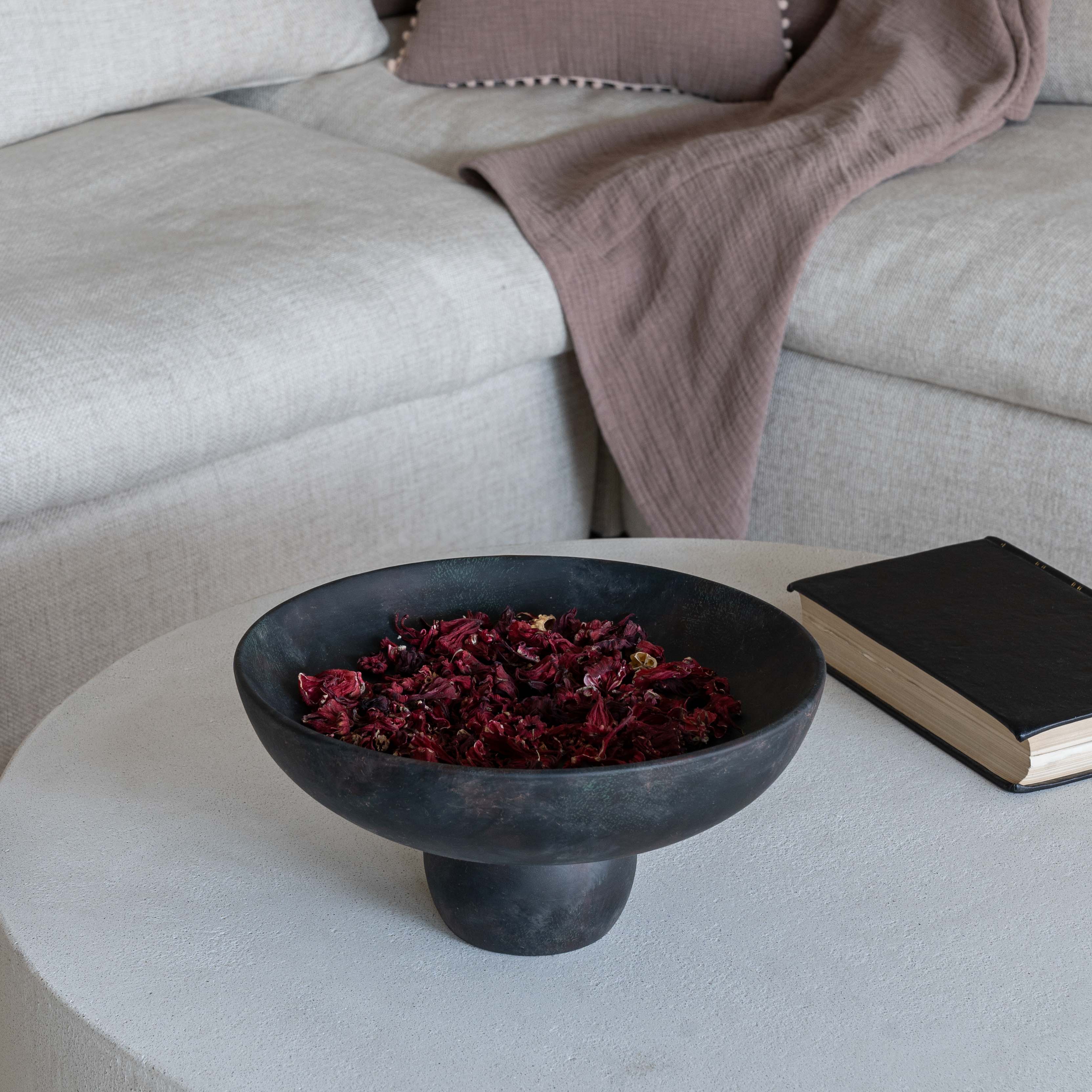 Relic Black & Beige Decorative Fruit Bowl | Table Bowl - Bowls - WS Living Furniture Furniture Store in Dubai