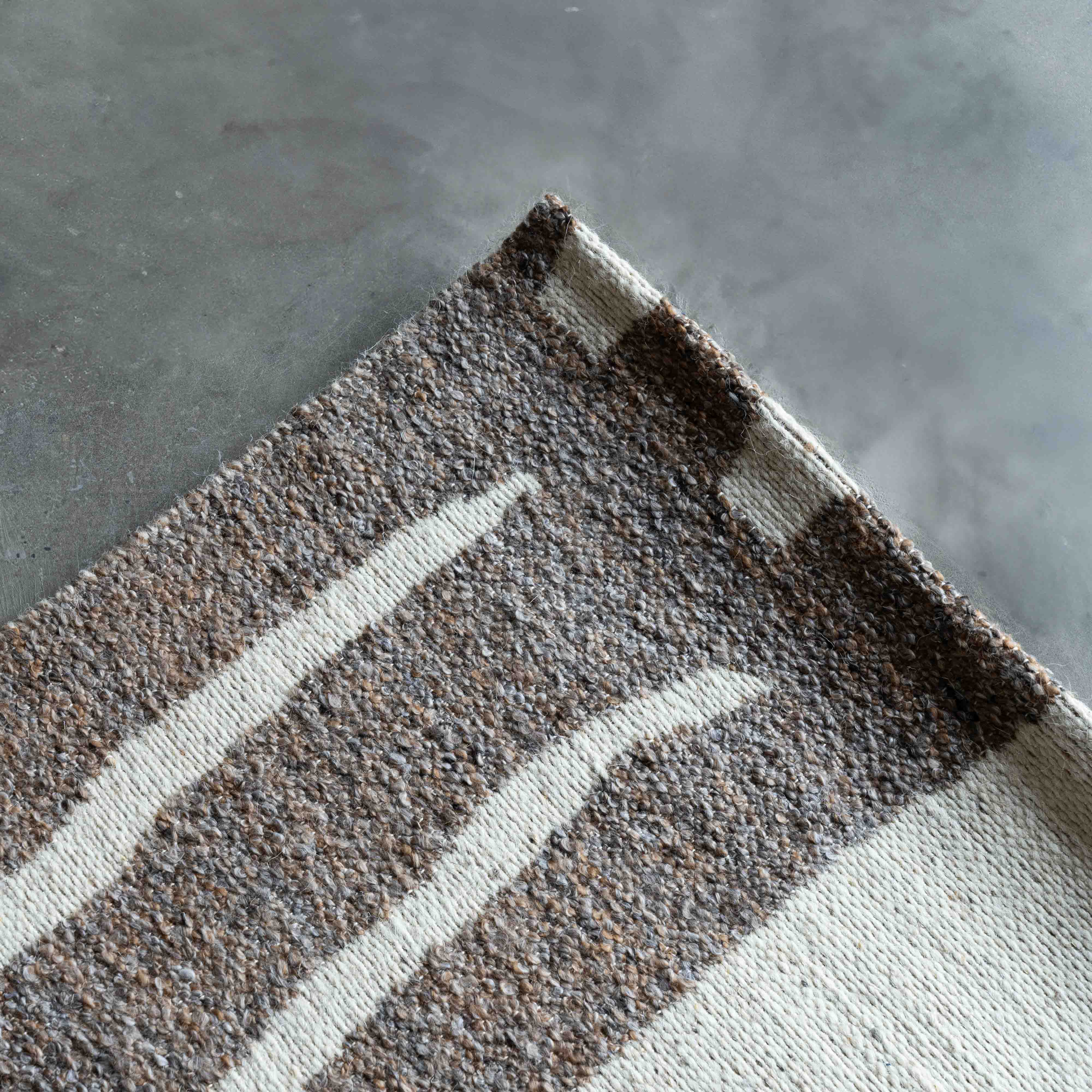 PWL Handcrafted Beige and Brown Wool Rug -101 Rug - Rug - WS Living Furniture  Furniture Store in Dubai